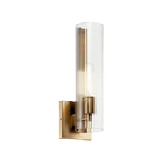 Kichler Jemsa 14 in. Wall Sconce, Champagne Bronze with Clear Fluted Glass