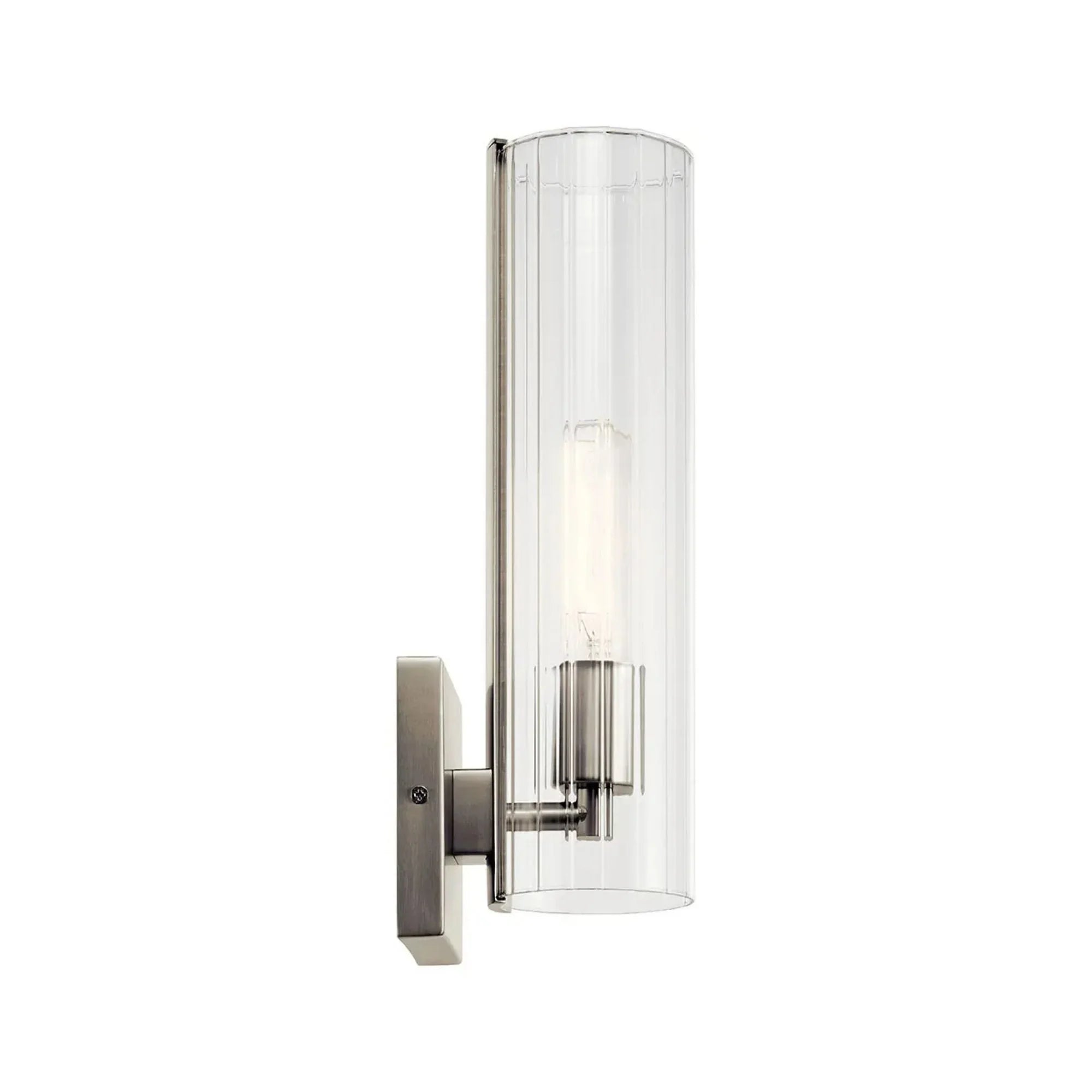 Jemsa 12" Wall Sconce, Brushed Nickel Finish