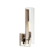 Jemsa 12" Wall Sconce, Polished Nickel Finish