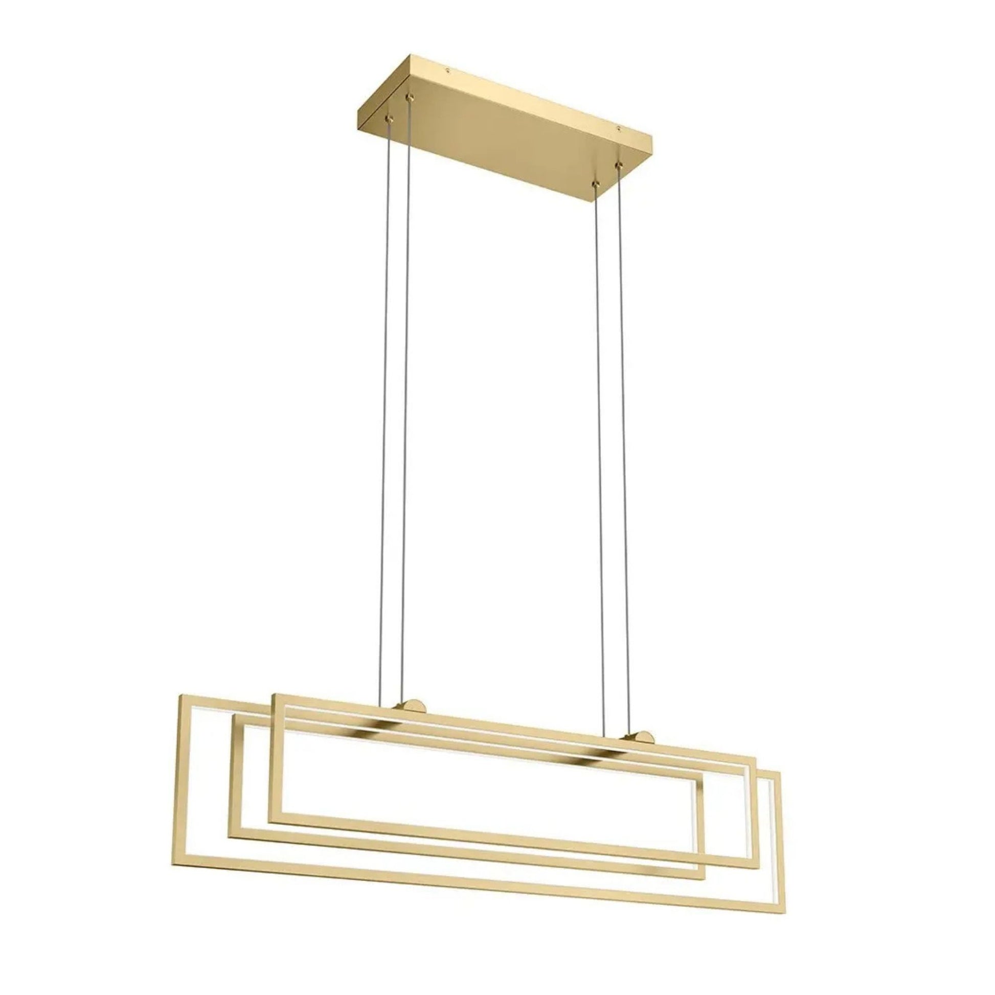 Kichler Lighting - Jestin 38" LED Linear Chandelier, Champagne Gold Finish | Bees Lighting