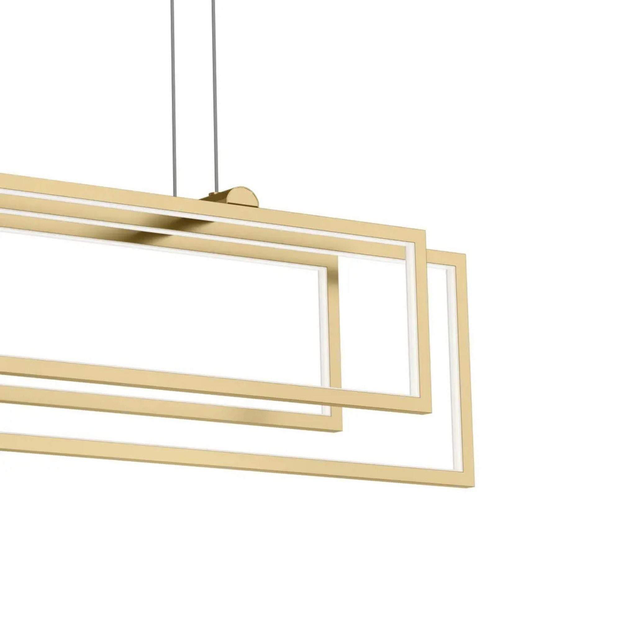 Kichler Lighting - Jestin 38" LED Linear Chandelier, Champagne Gold Finish | Bees Lighting