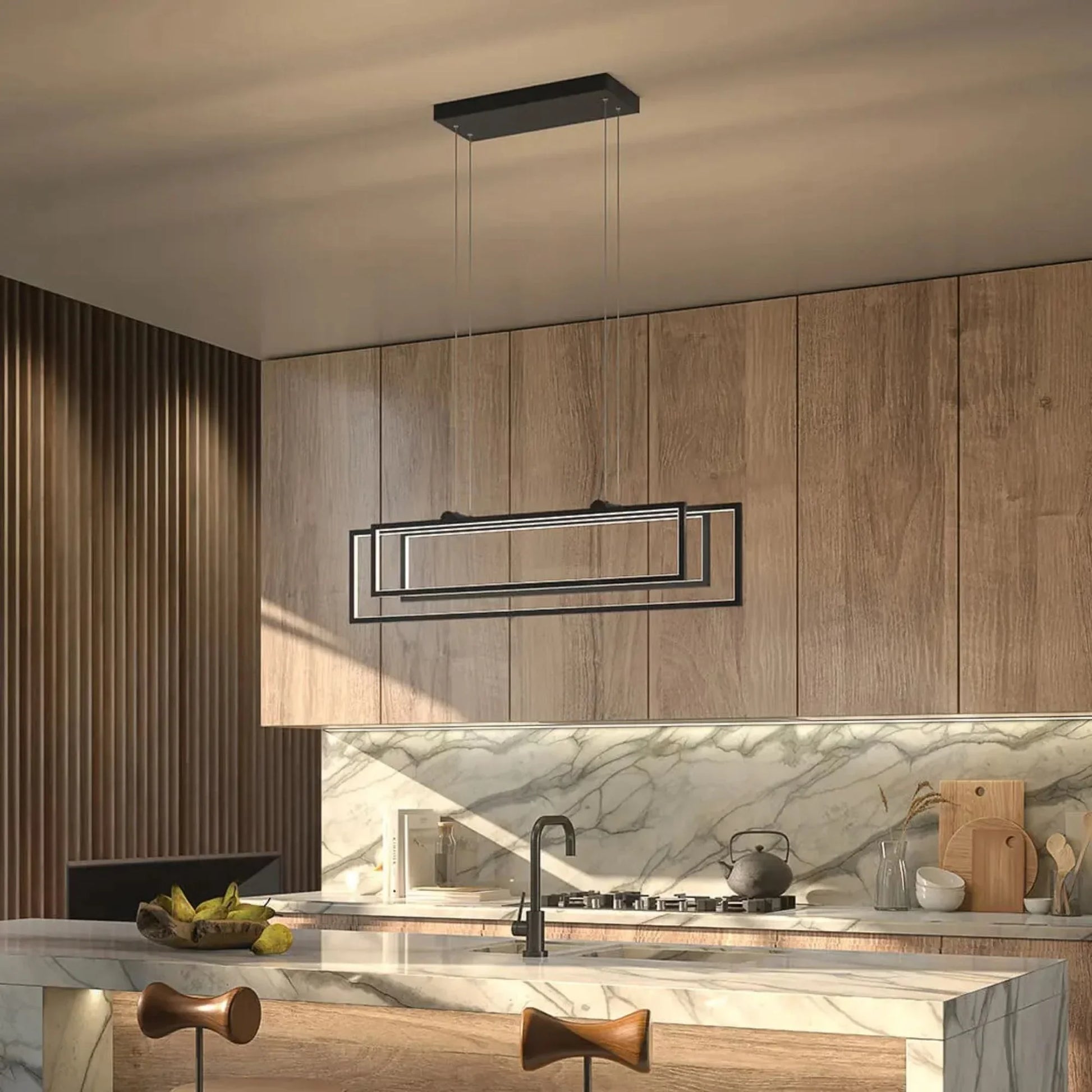 Kichler Lighting - Jestin 38" LED Linear Chandelier, Matte Black Finish | Bees Lighting