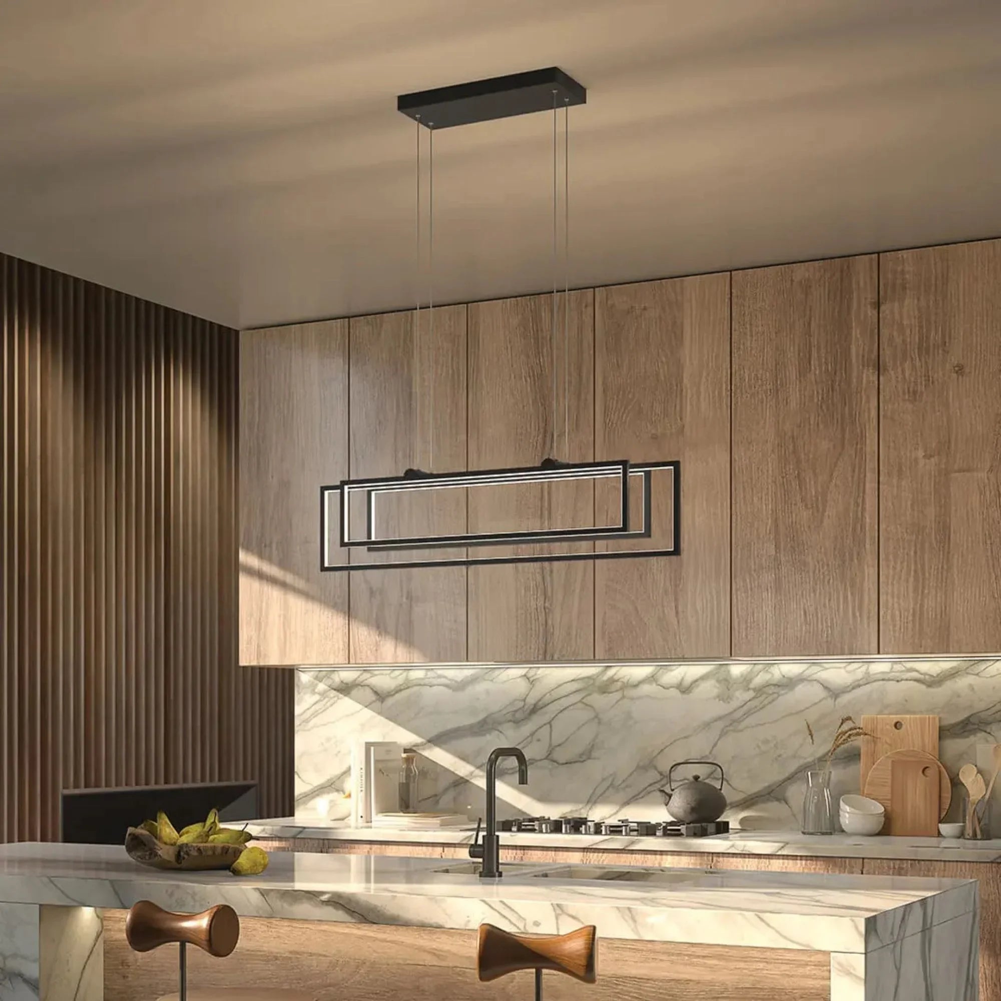 Kichler Lighting - Jestin 38" LED Linear Chandelier, Matte Black Finish | Bees Lighting