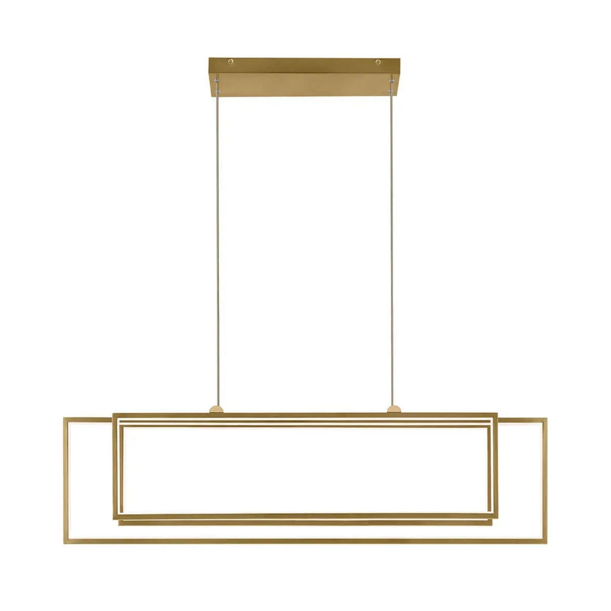 Kichler Lighting - Jestin 46" LED Linear Chandelier, Champagne Gold Finish | Bees Lighting