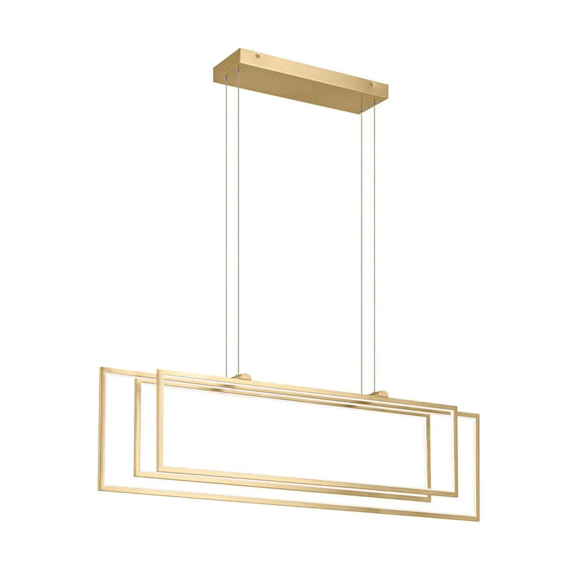 Kichler Lighting - Jestin 46" LED Linear Chandelier, Champagne Gold Finish | Bees Lighting