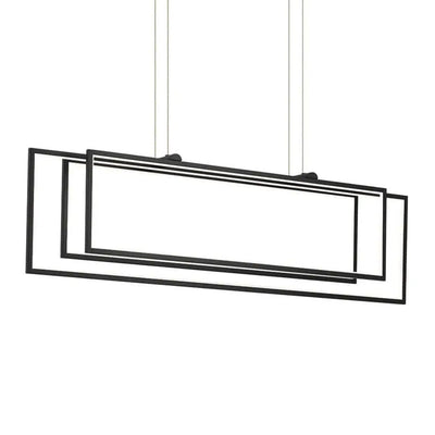 Jestin 46" LED Linear Chandelier, Matte Black Finish
