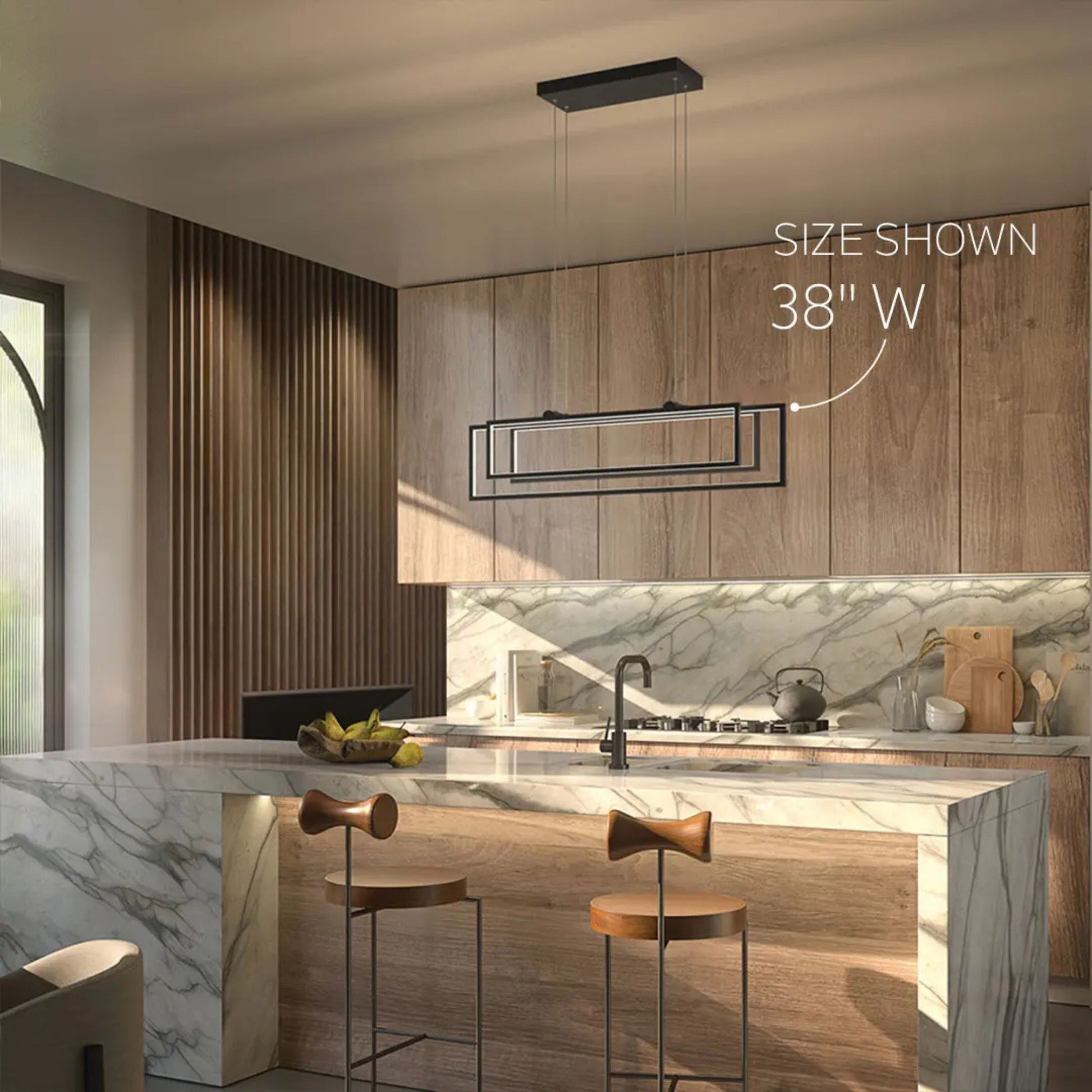 Kichler Lighting - Jestin 46" LED Linear Chandelier, Matte Black Finish | Bees Lighting