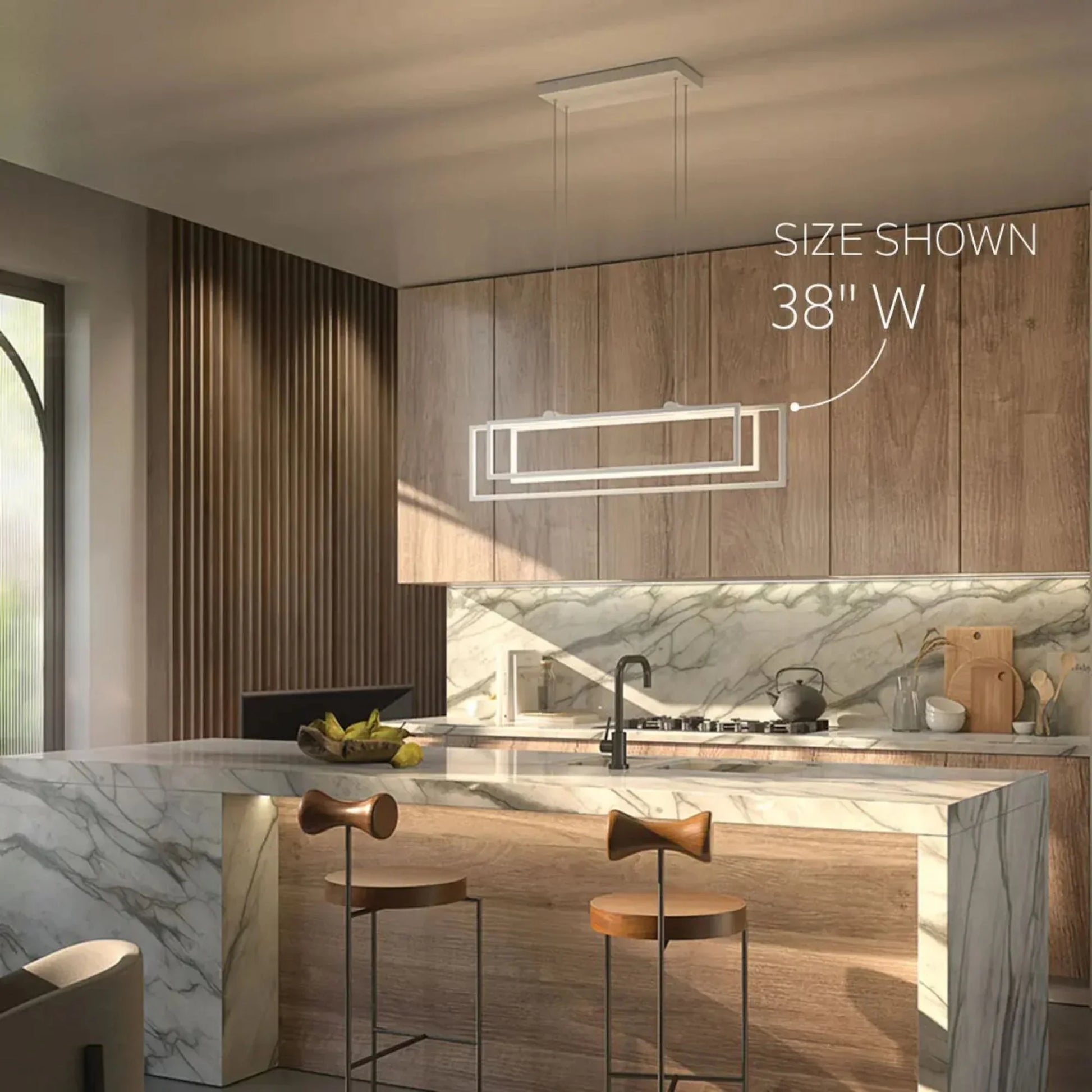 Kichler Lighting - Jestin 46" LED Linear Chandelier, White Finish | Bees Lighting