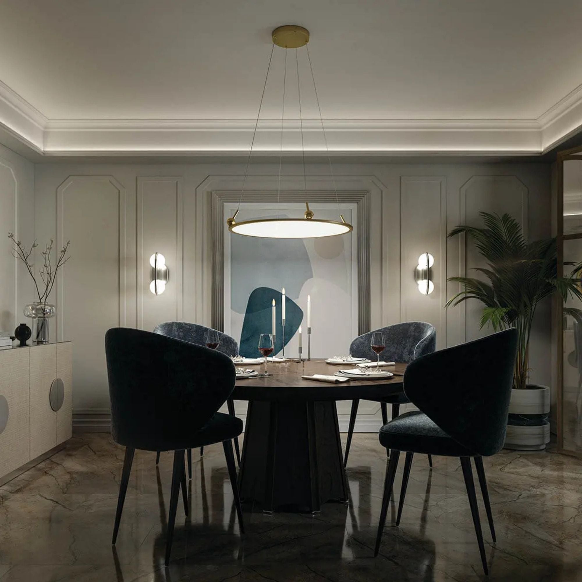 Kichler Jovian 29.75 in. LED Chandelier, Champagne Gold