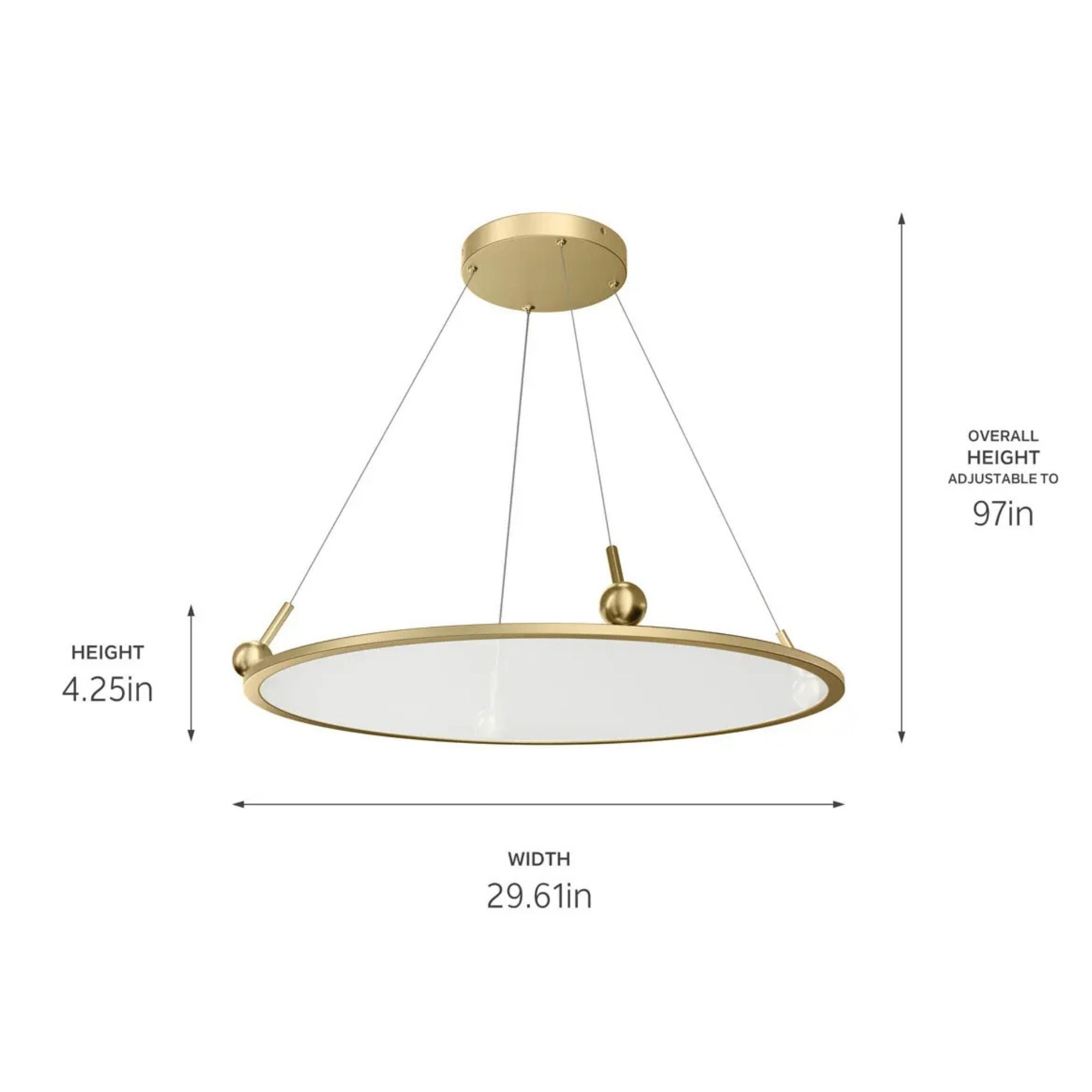 Kichler Jovian 29.75 in. LED Chandelier, Champagne Gold