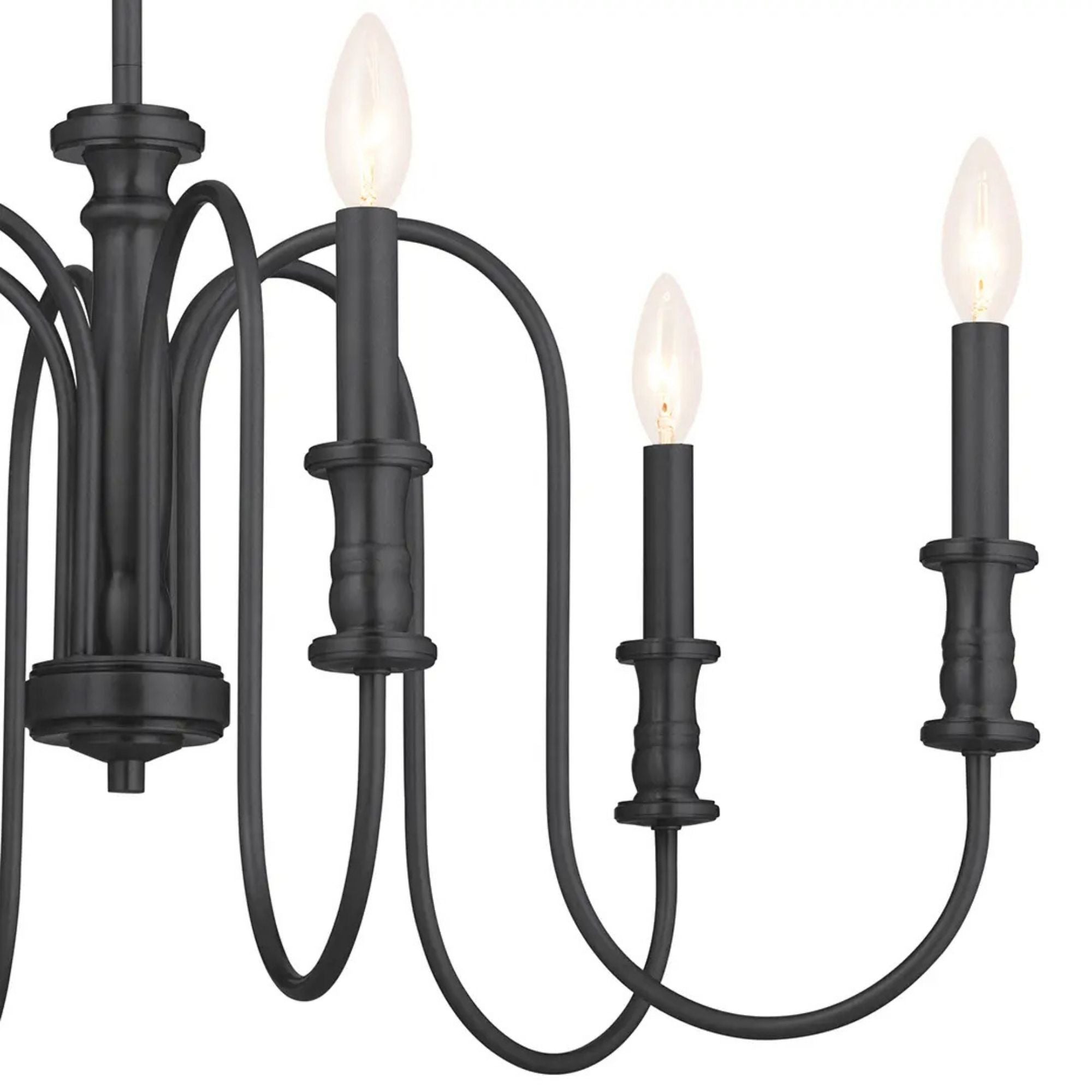 Kichler Karthe 28.75 in. 6-Light Chandelier, Black
