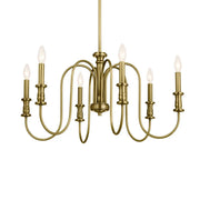Kichler Karthe 28.75 in. 6-Light Chandelier, Natural Brass