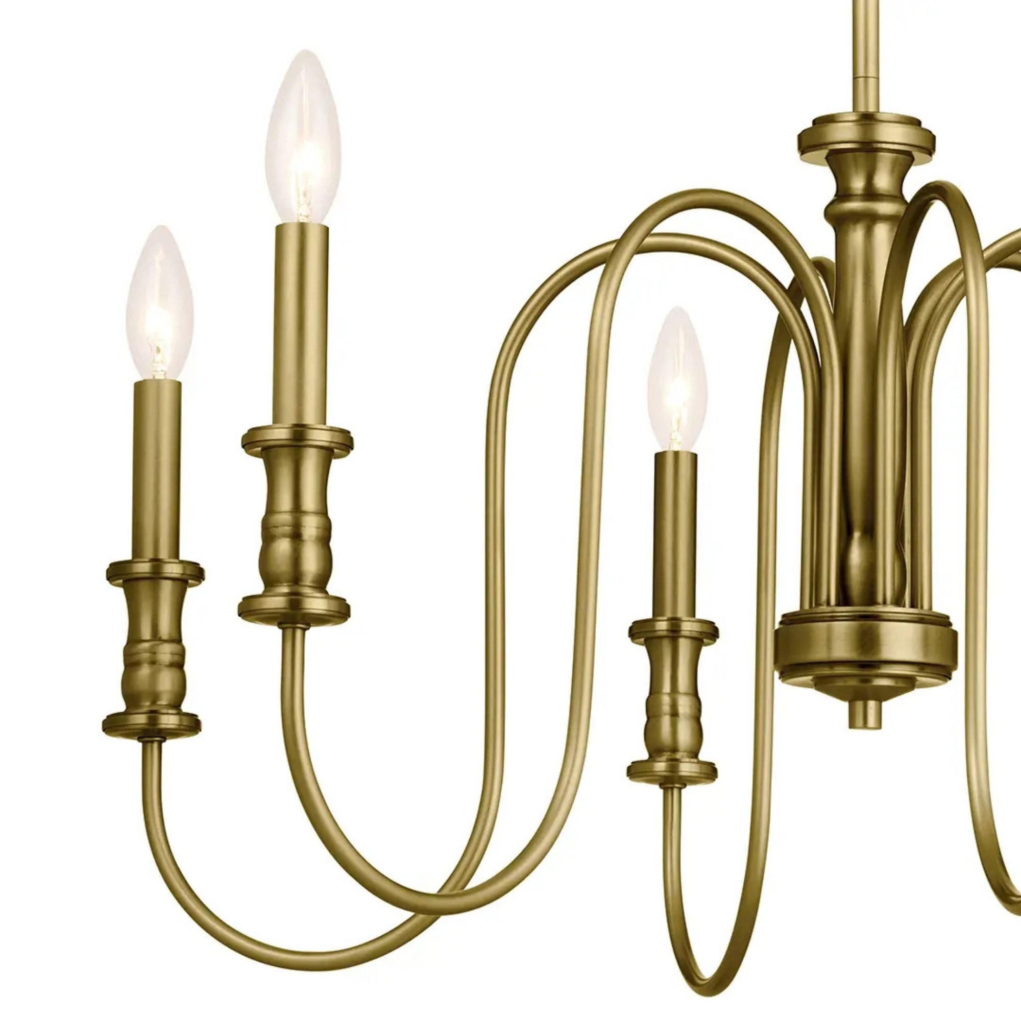 Kichler Karthe 28.75 in. 6-Light Chandelier, Natural Brass