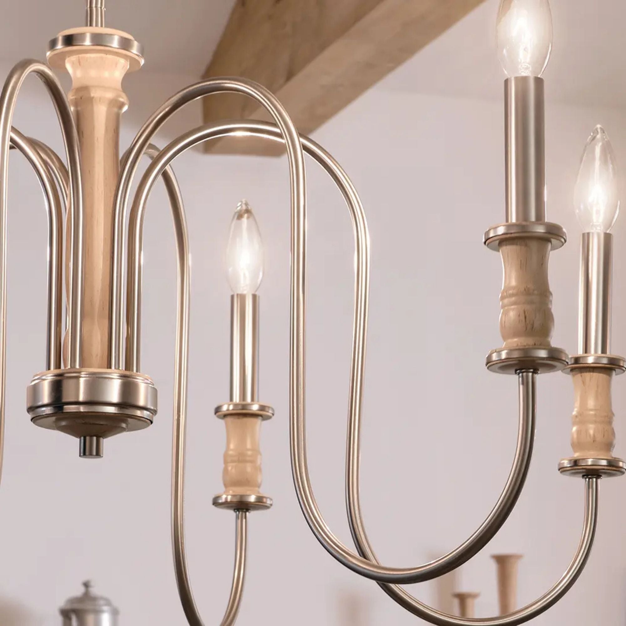 Kichler Karthe 28.75 in. 6-Light Chandelier, Brushed Nickel