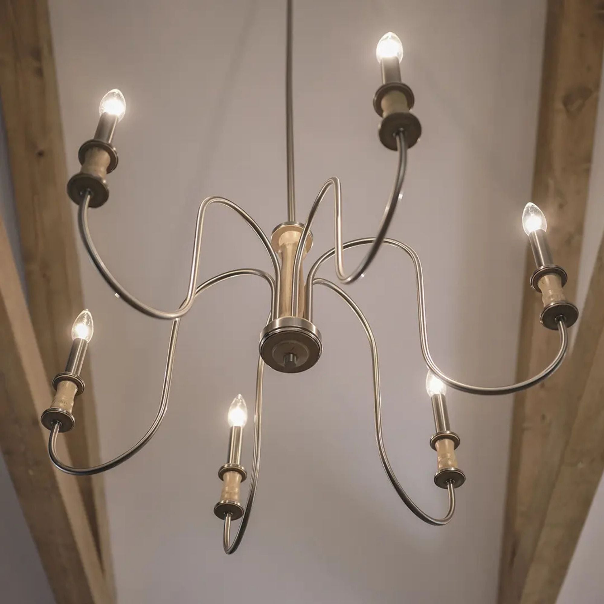Kichler Karthe 28.75 in. 6-Light Chandelier, Brushed Nickel