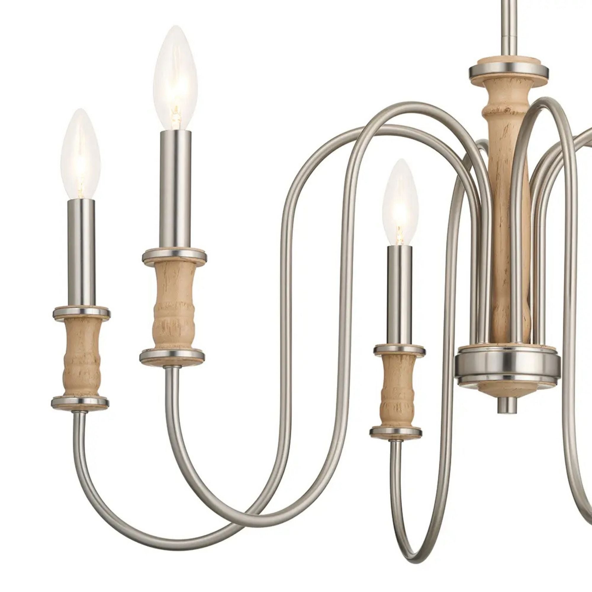 Kichler Karthe 28.75 in. 6-Light Chandelier, Brushed Nickel