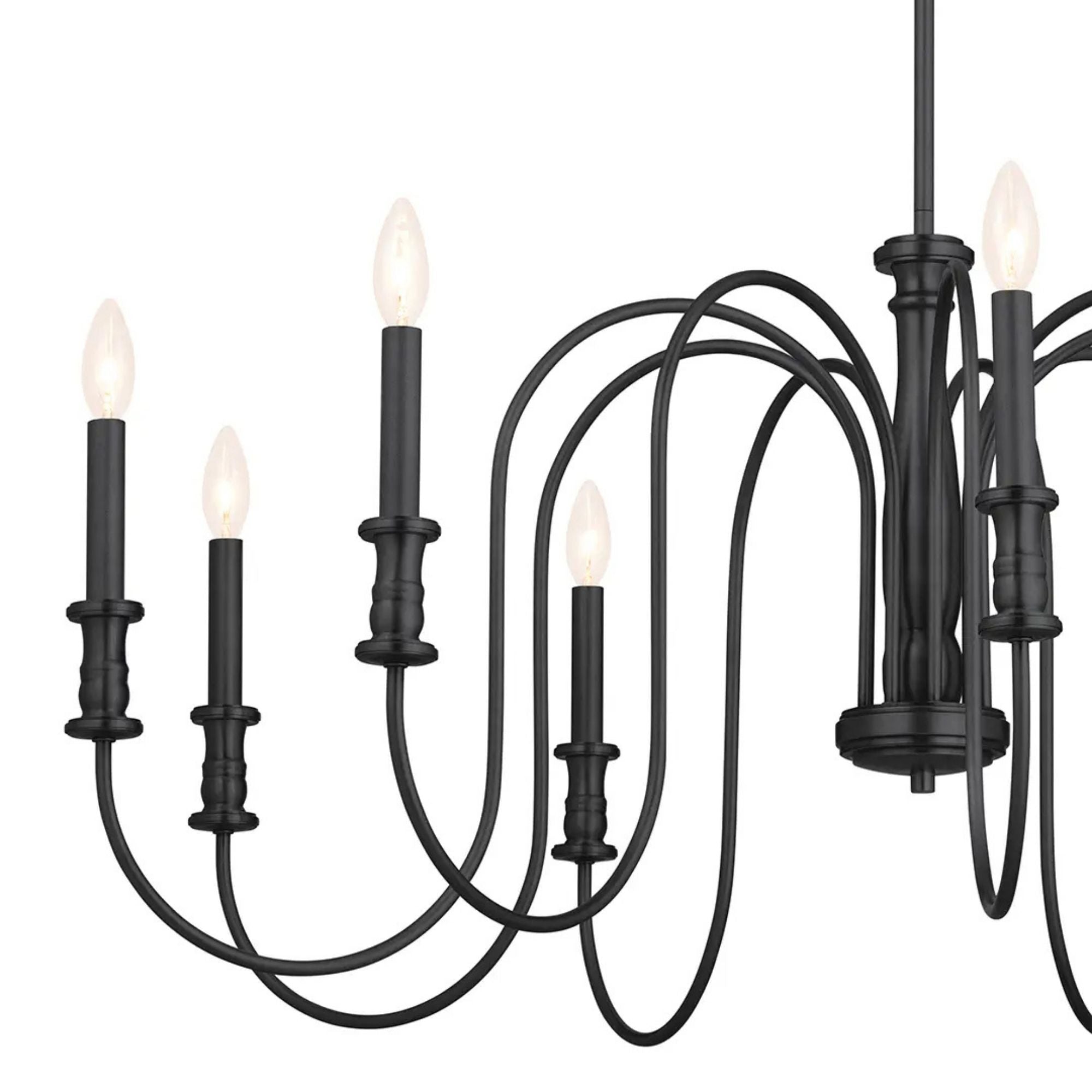 Kichler Karthe 42 in. 9-Light Chandelier, Black