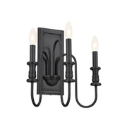 Kichler Karthe 14.5 in. 3-Light Wall Sconce, Black