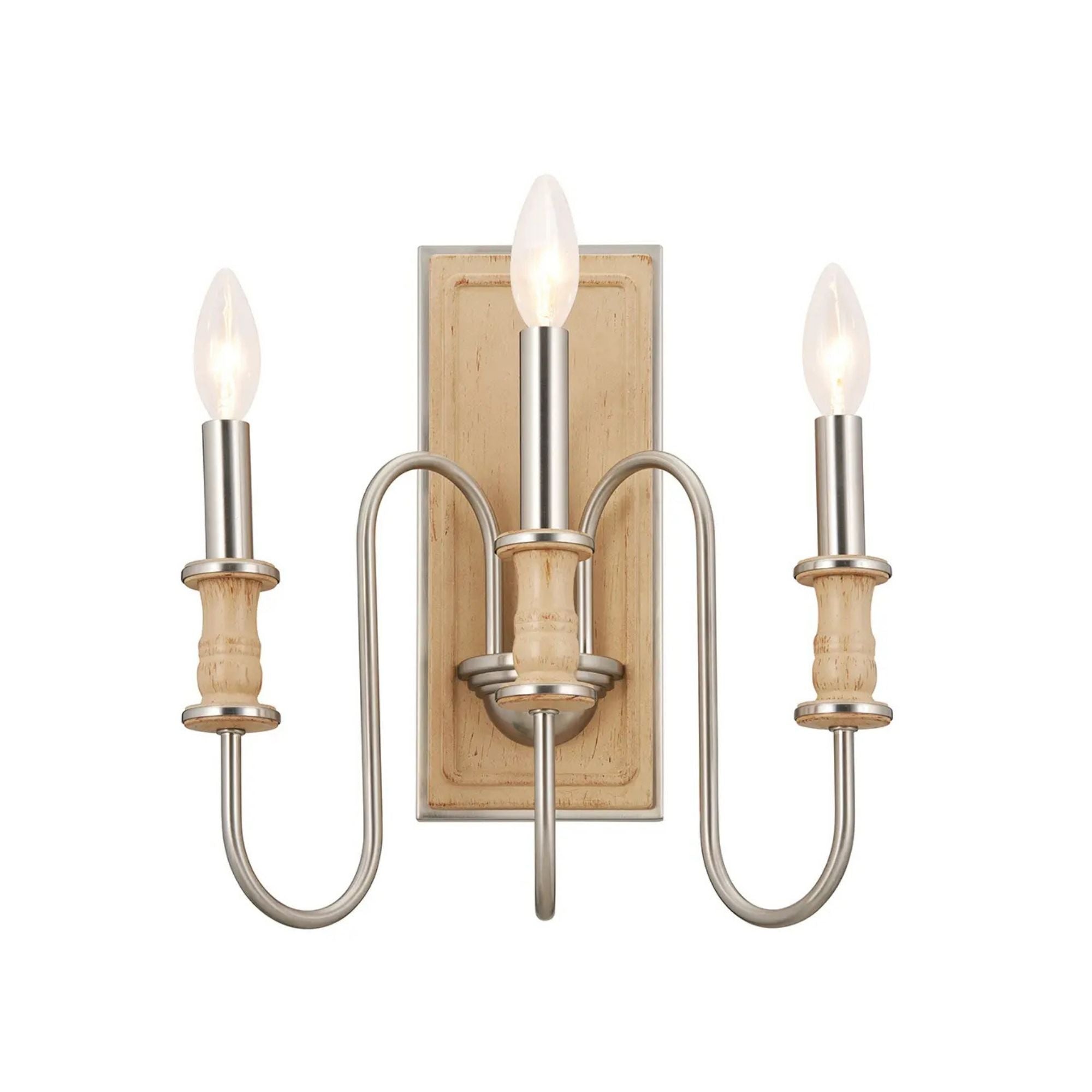 Kichler Karthe 14.5 in. 3-Light Wall Sconce, Brushed Nickel