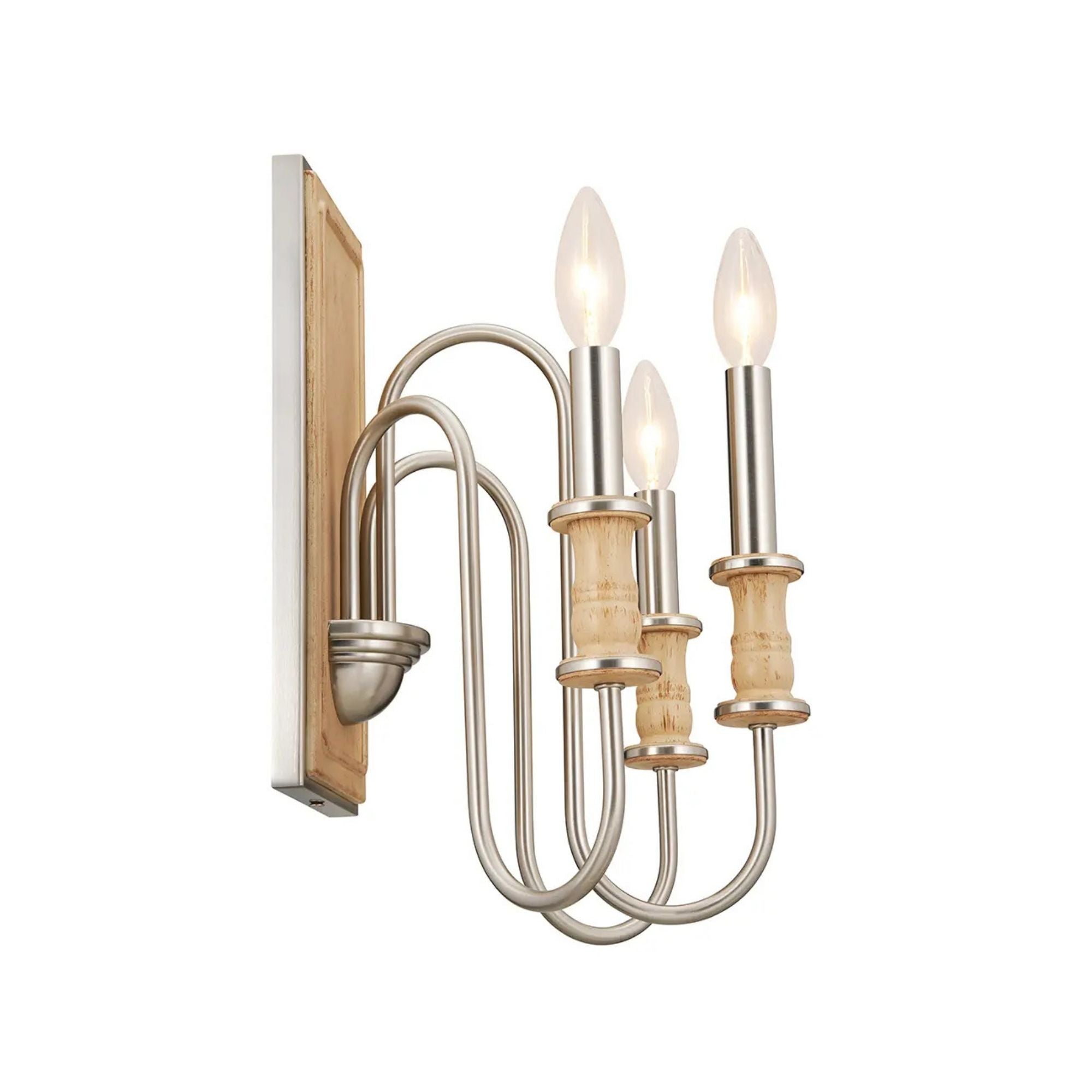 Kichler Karthe 14.5 in. 3-Light Wall Sconce, Brushed Nickel