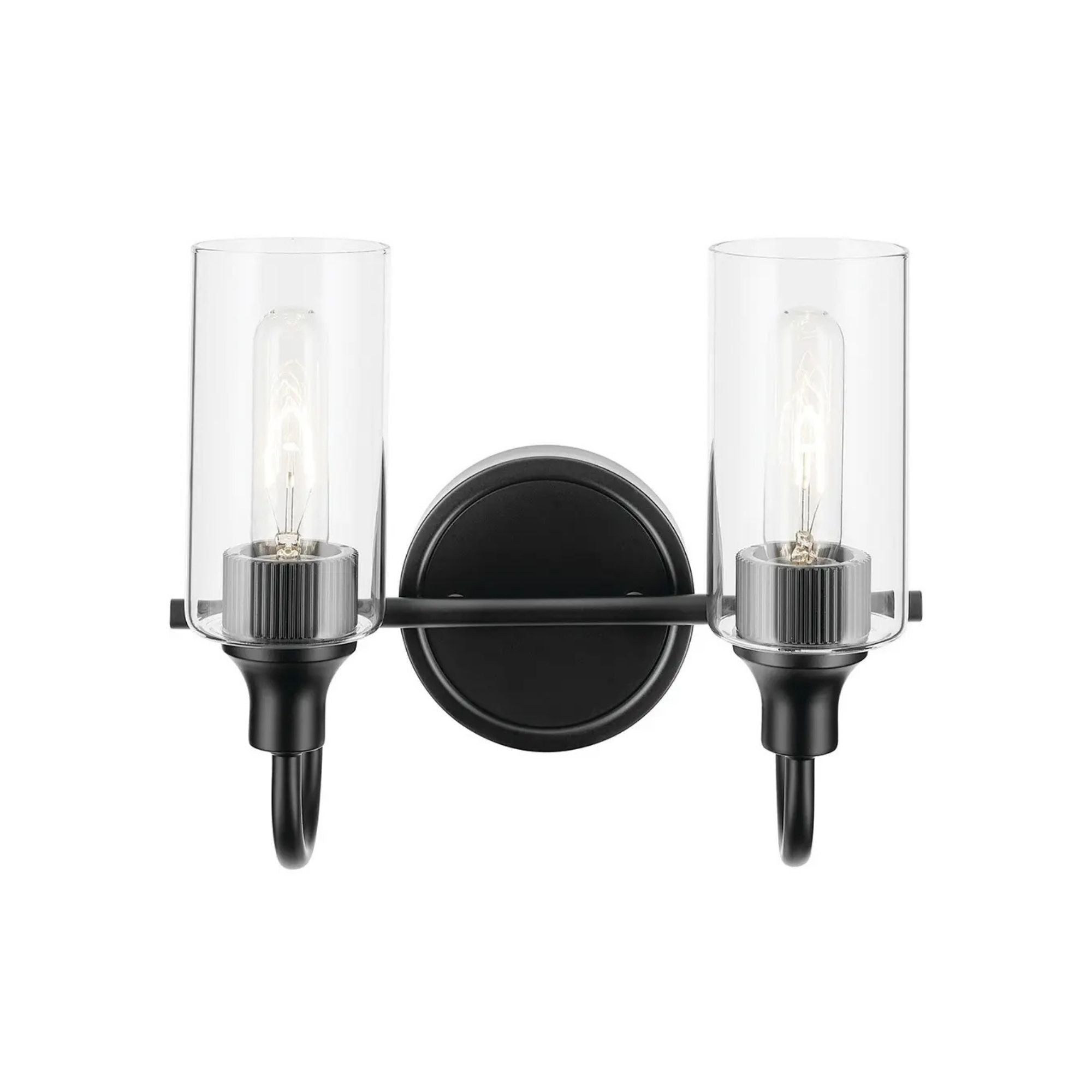 Kichler Lighting - Kavi 13" 2-Light Bath Vanity Light, Black Finish | Bees Lighting