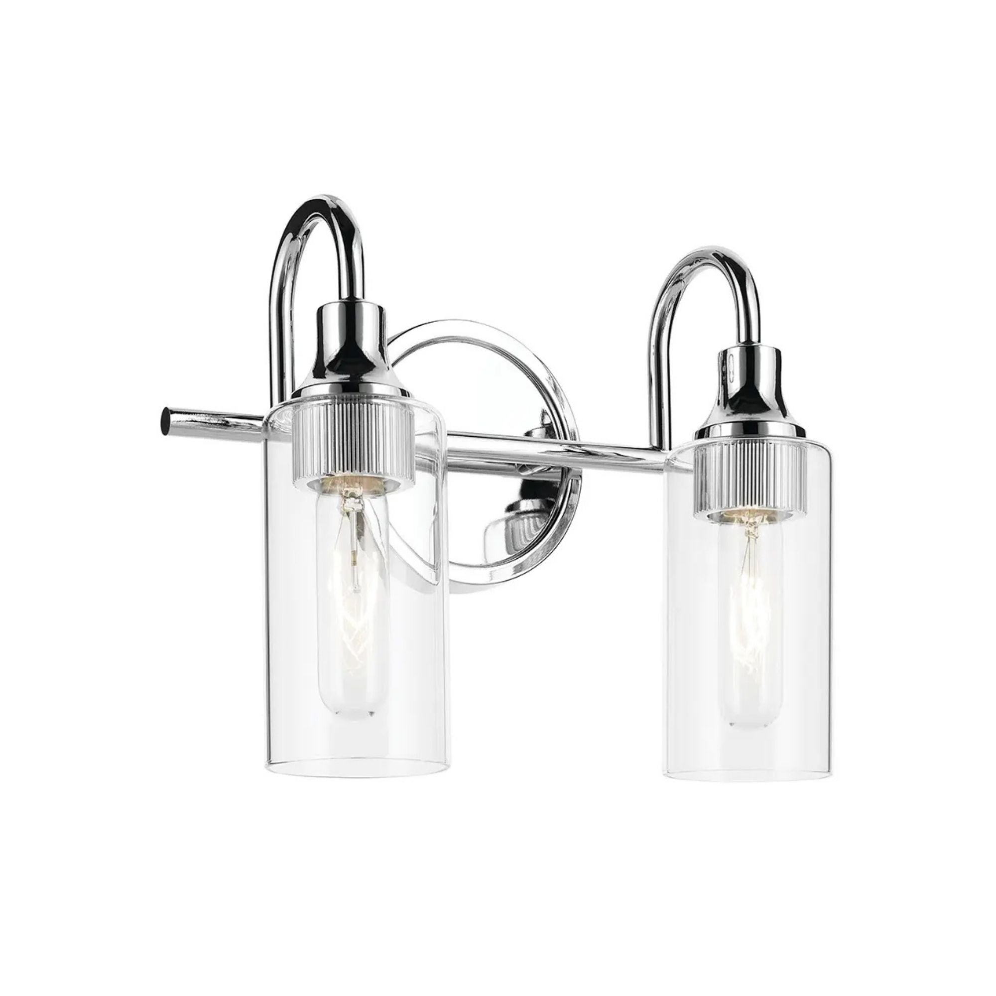 Kavi 13" 2-Light Bath Vanity Light, Chrome Finish