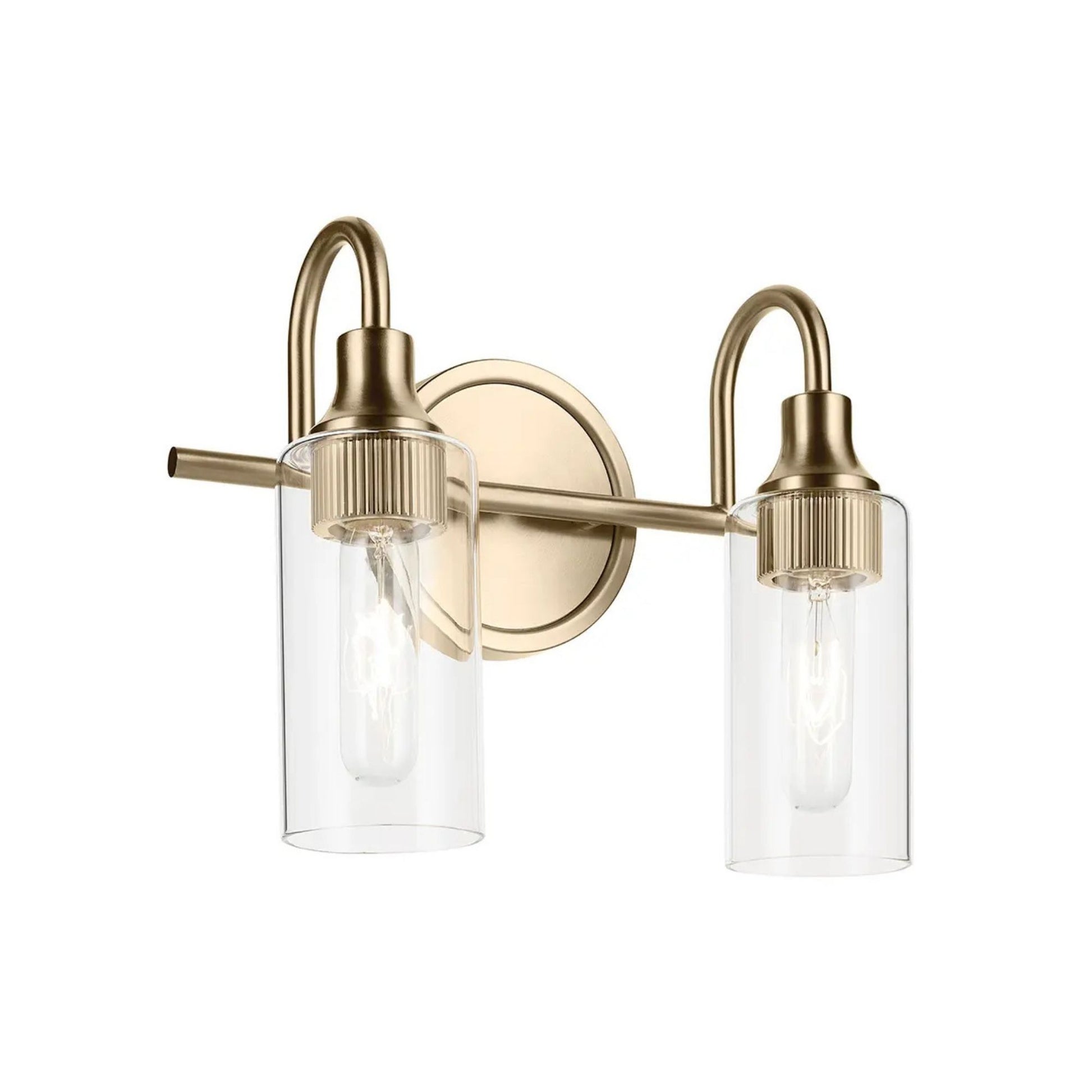 Kichler Lighting - Kavi 13" 2-Light Bath Vanity Light, Champagne Bronze Finish | Bees Lighting