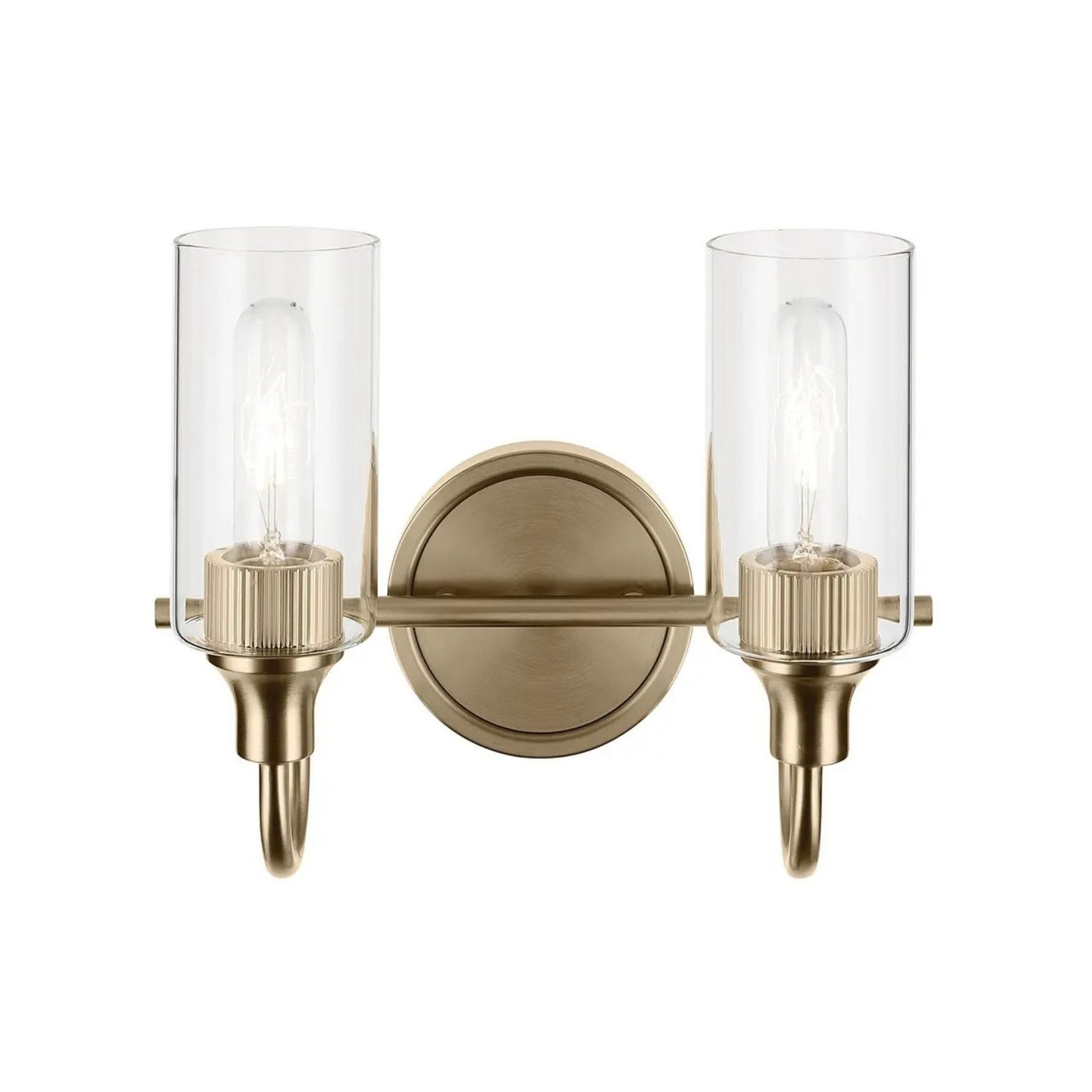 Kichler Lighting - Kavi 13" 2-Light Bath Vanity Light, Champagne Bronze Finish | Bees Lighting
