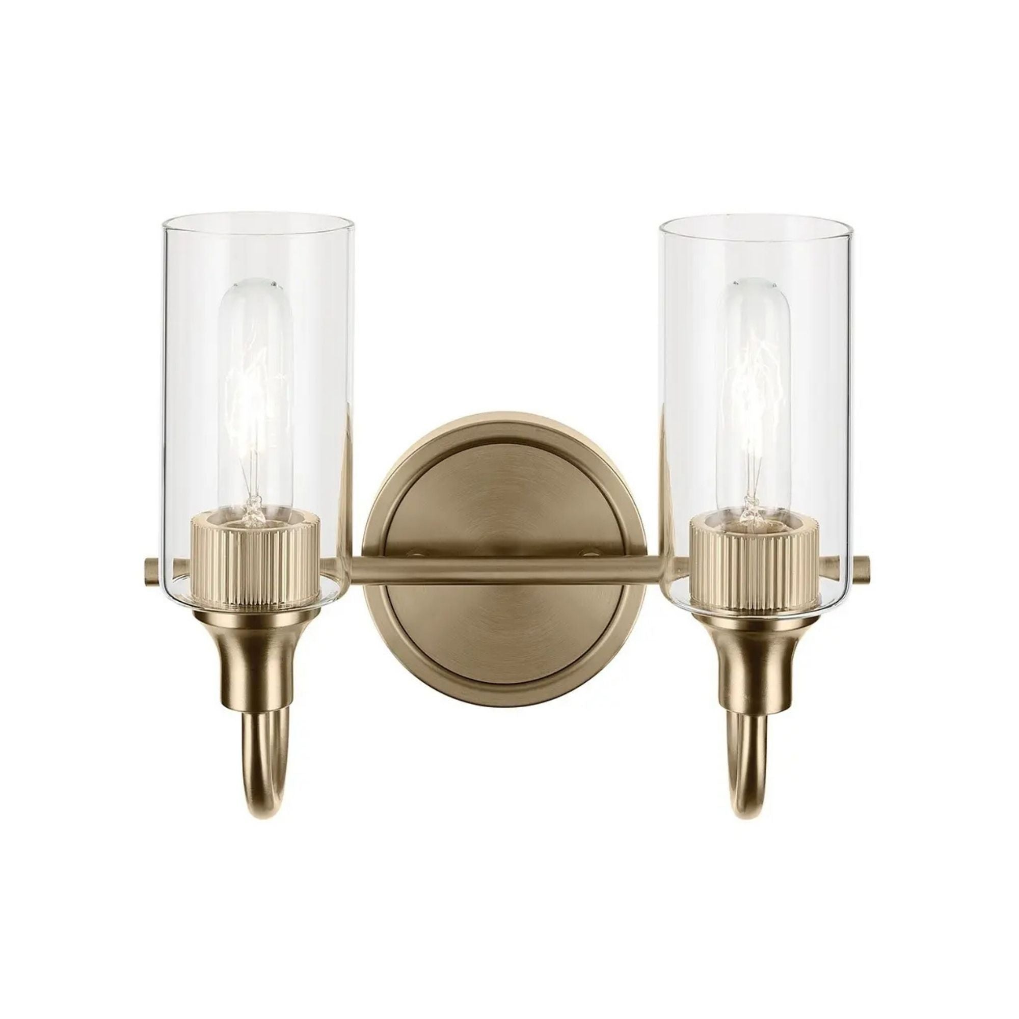 Kichler Lighting - Kavi 13" 2-Light Bath Vanity Light, Champagne Bronze Finish | Bees Lighting