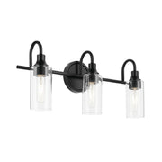 Kichler Lighting - Kavi 23" 3-Light Bath Vanity Light, Black Finish | Bees Lighting