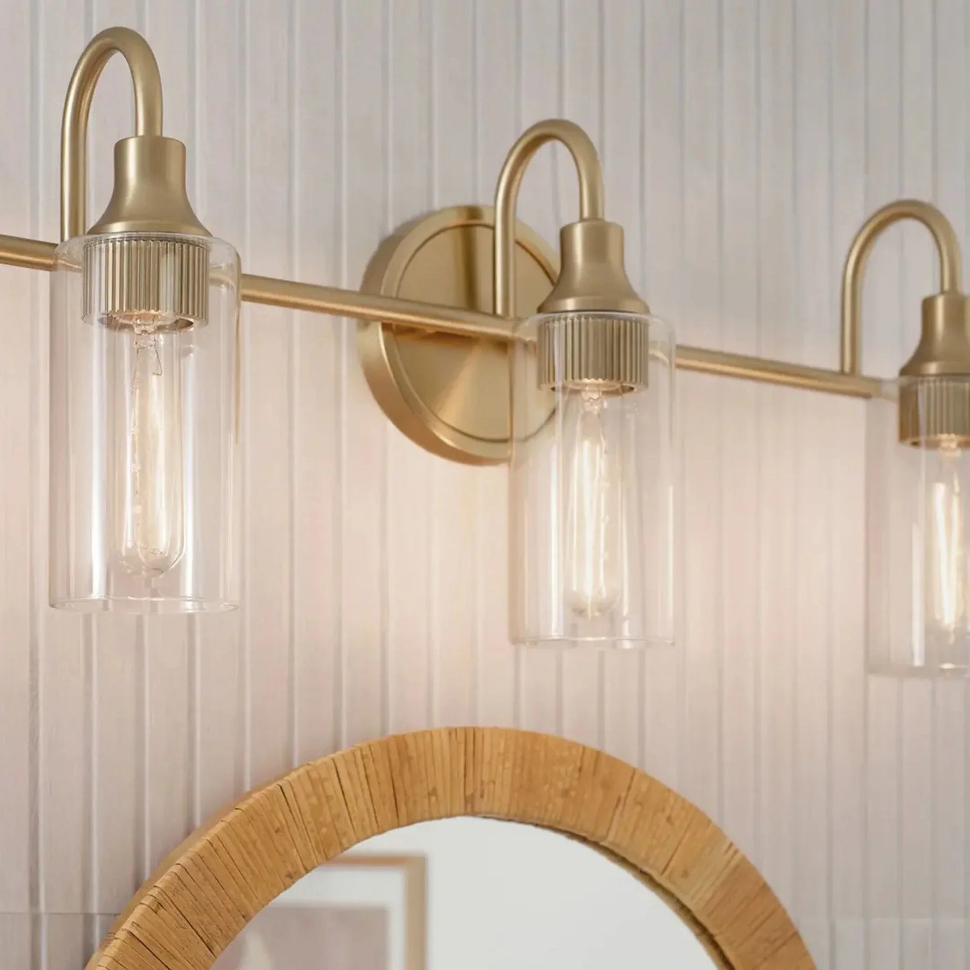 Kichler Lighting - Kavi 23" 3-Light Bath Vanity Light, Champagne Bronze Finish | Bees Lighting