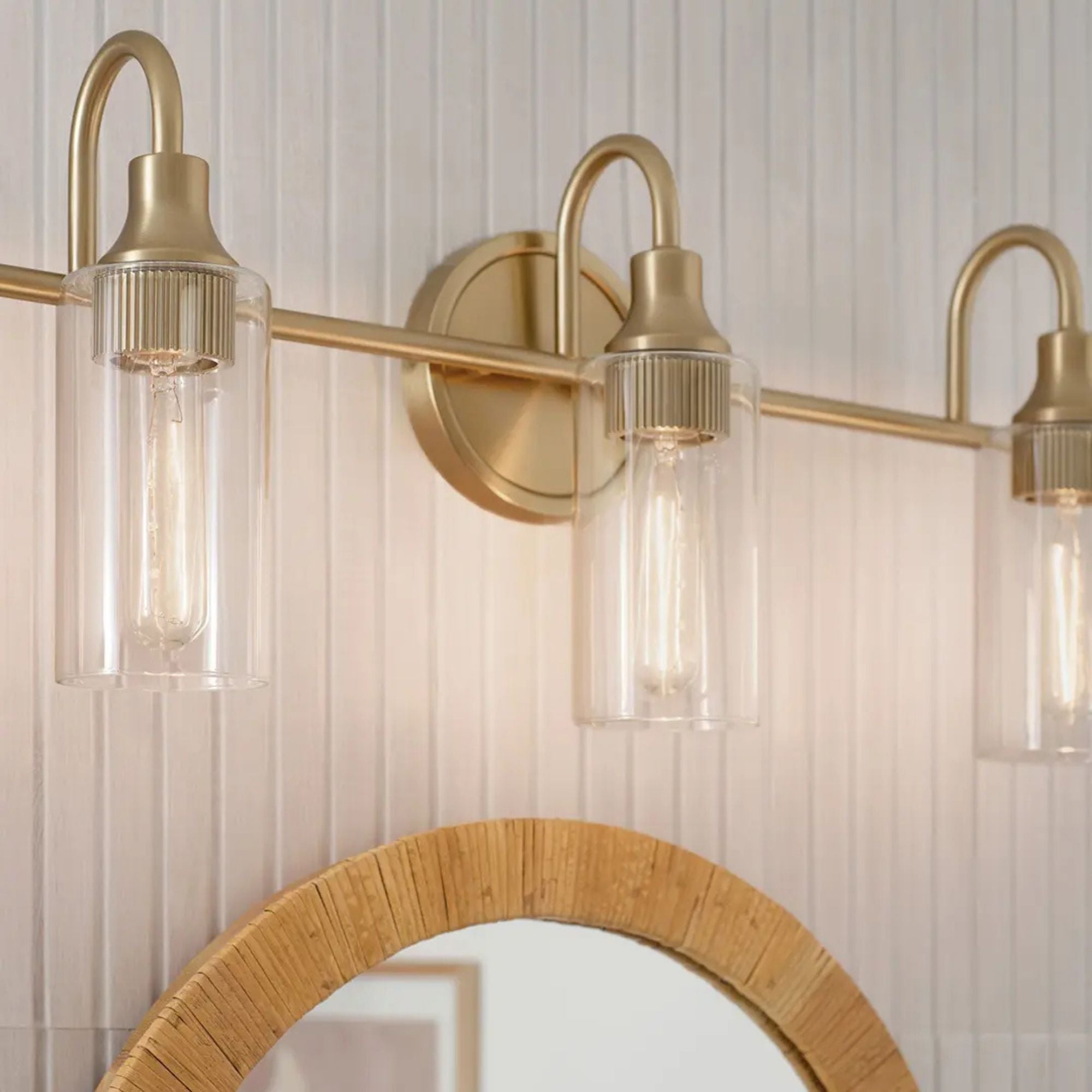 Kichler Lighting - Kavi 23" 3-Light Bath Vanity Light, Champagne Bronze Finish | Bees Lighting