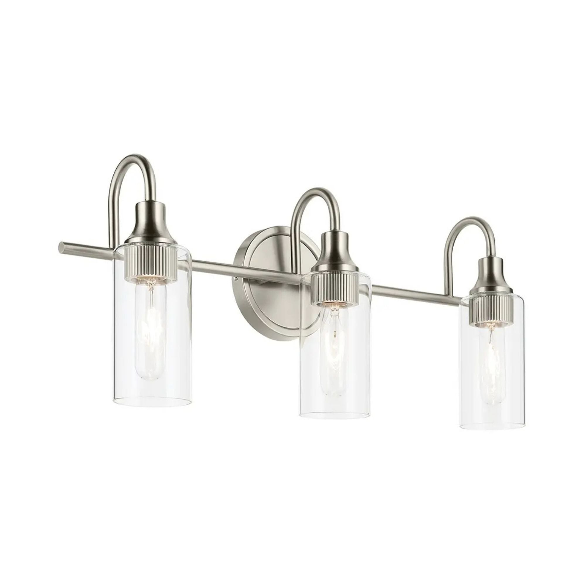Kavi 23" 3-Light Bath Vanity Light, Brushed Nickel Finish