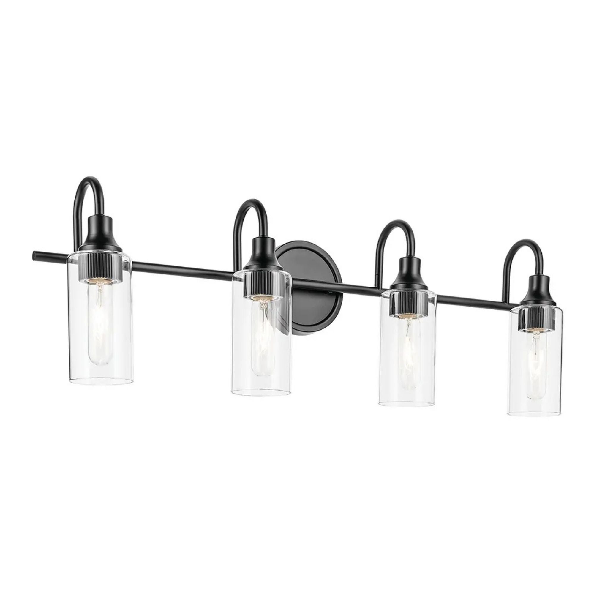Kavi 32" 4-Light Bath Vanity Light, Black Finish