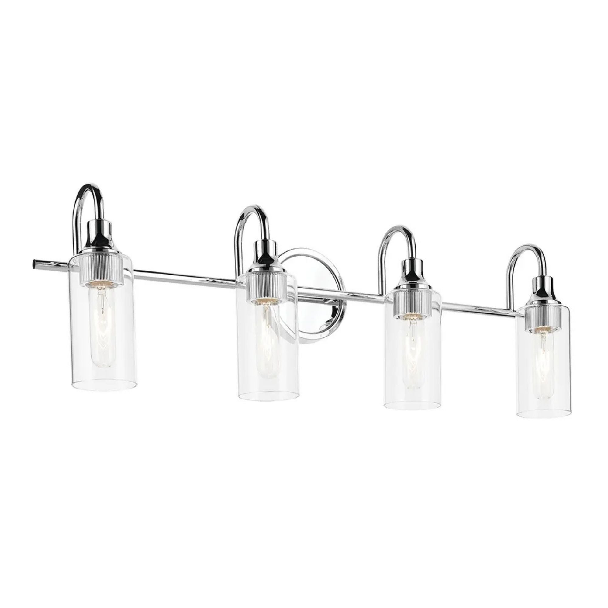 Kavi 32" 4-Light Bath Vanity Light, Chrome Finish