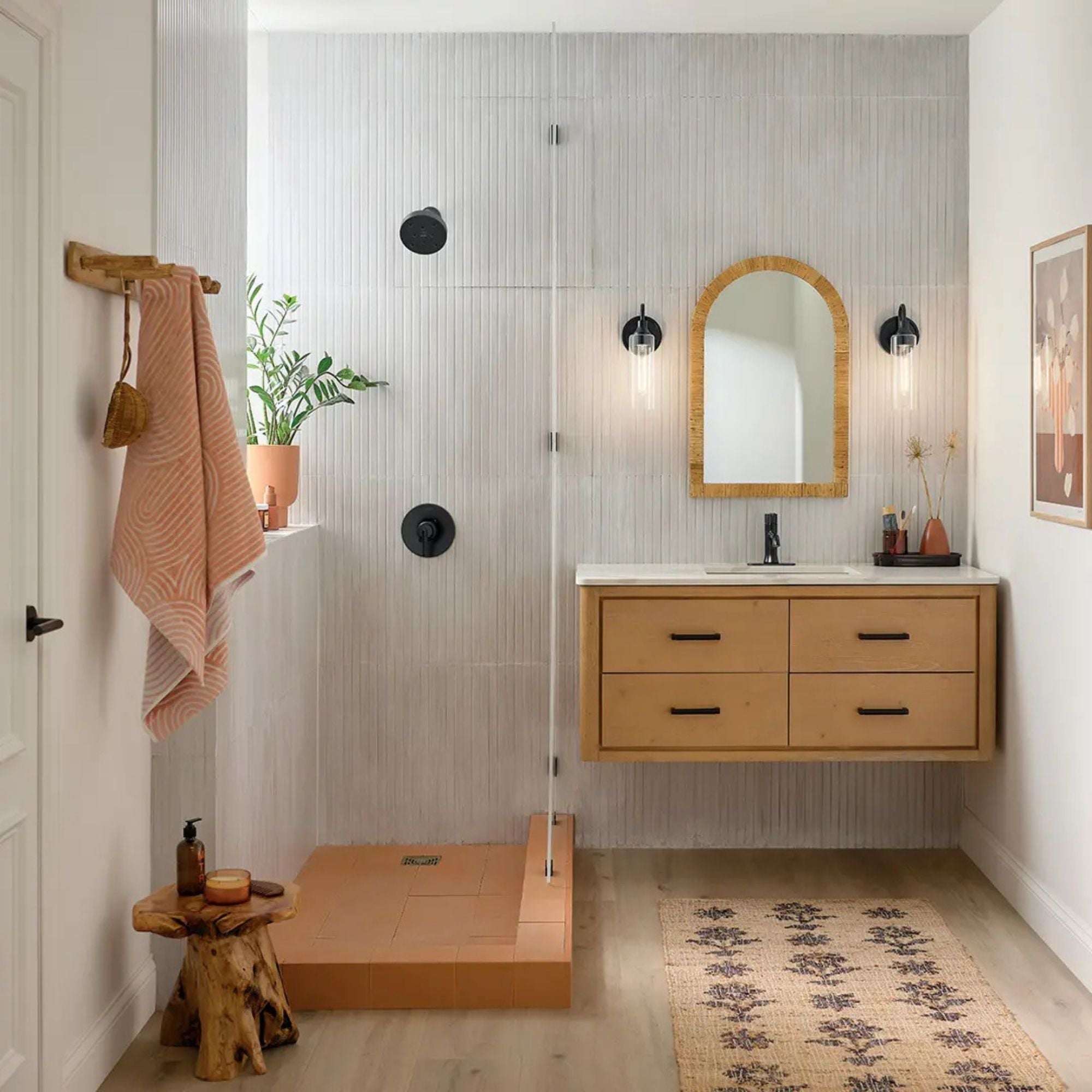 Kavi 13" Wall Sconce, Black Finish