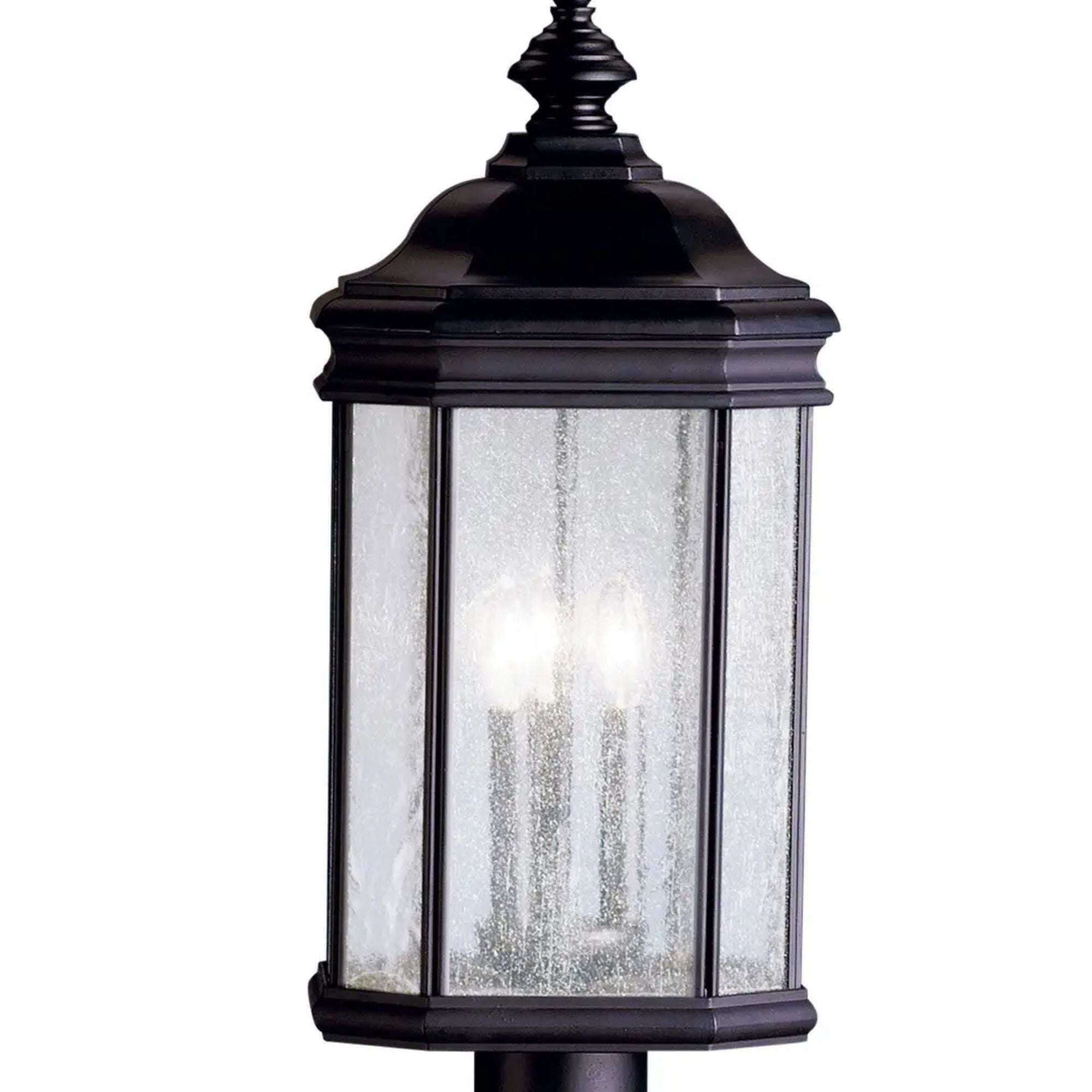 Kirkwood 23" 3-Light Outdoor Post Light, Black Finish