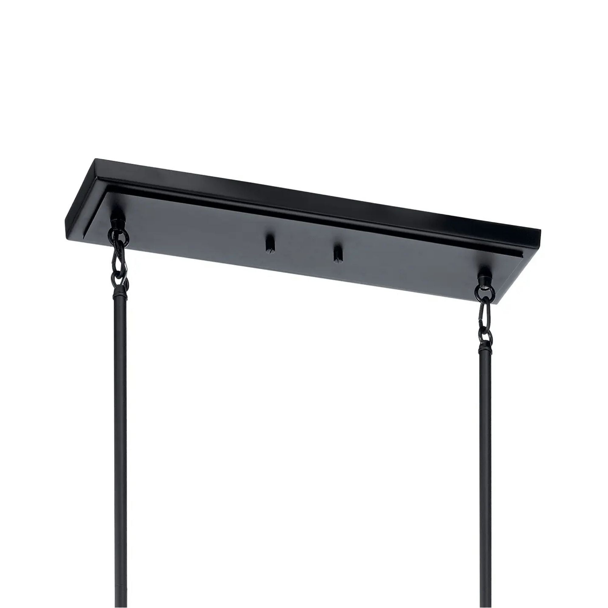 Kichler Kitner 42 in. 3-Light Chandelier, Black with Clear Seeded Glass