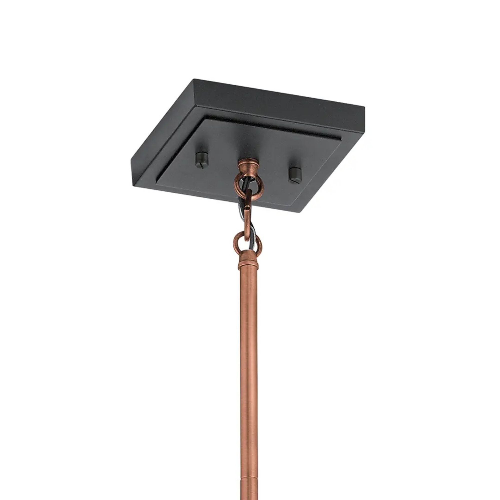Kichler Kitner 14.75 in. Pendant Light, Antique Copper with Clear Seeded Glass