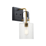 Kichler Kitner 16.75 in. Wall Sconce, Natural Brass with Clear Seeded Glass