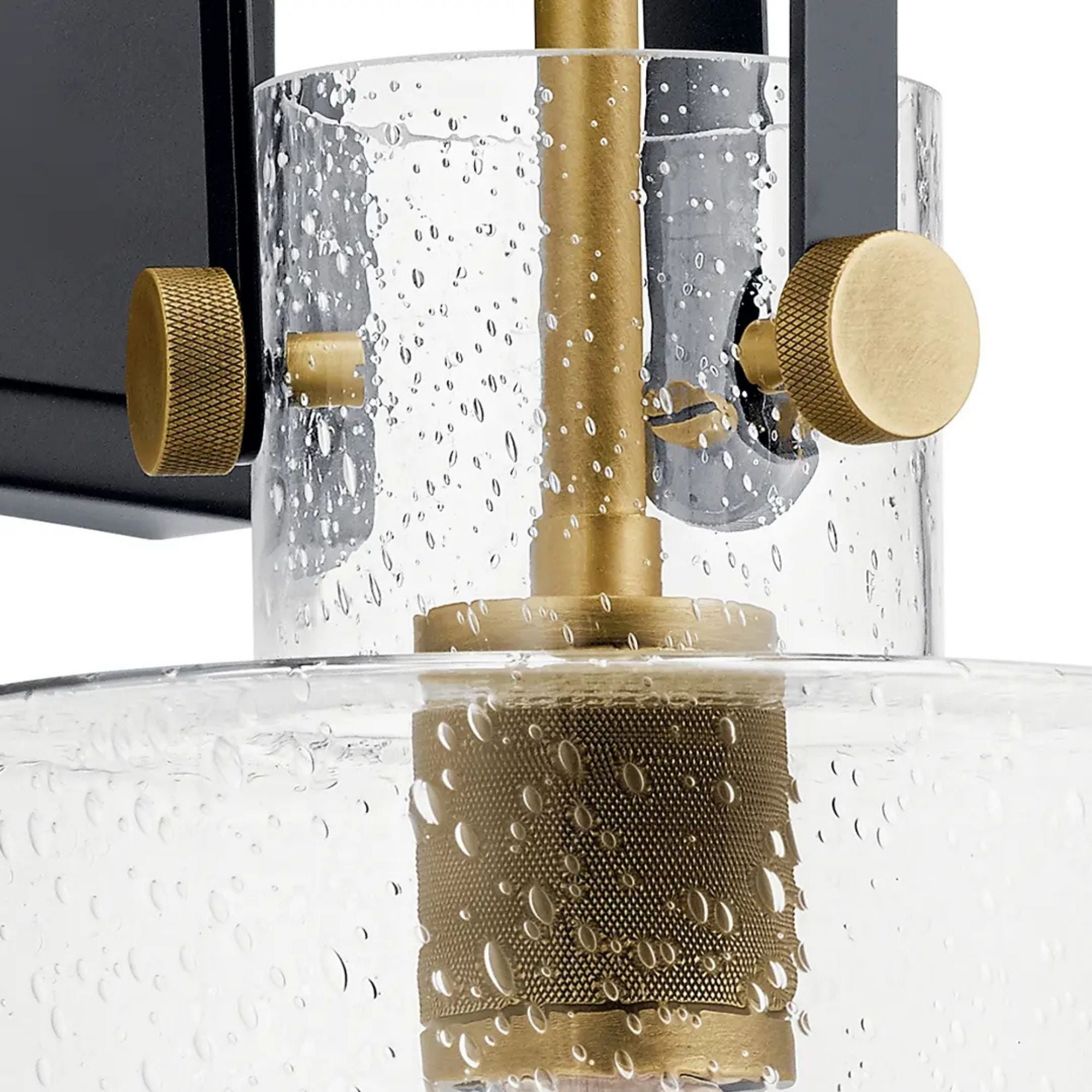 Kichler Kitner 16.75 in. Wall Sconce, Natural Brass with Clear Seeded Glass