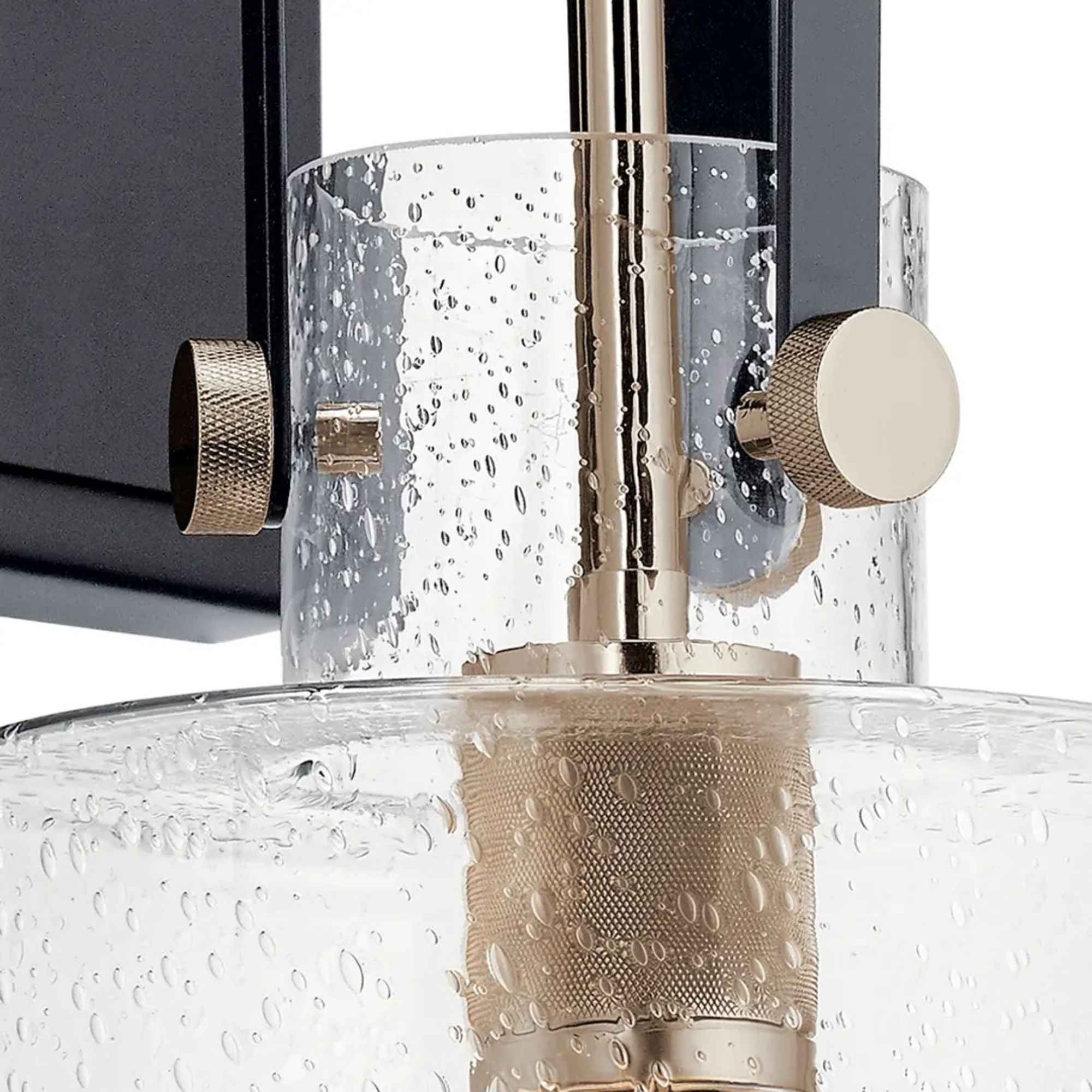 Kichler Kitner 16.75 in. Wall Sconce, Polished Nickel with Clear Seeded Glass