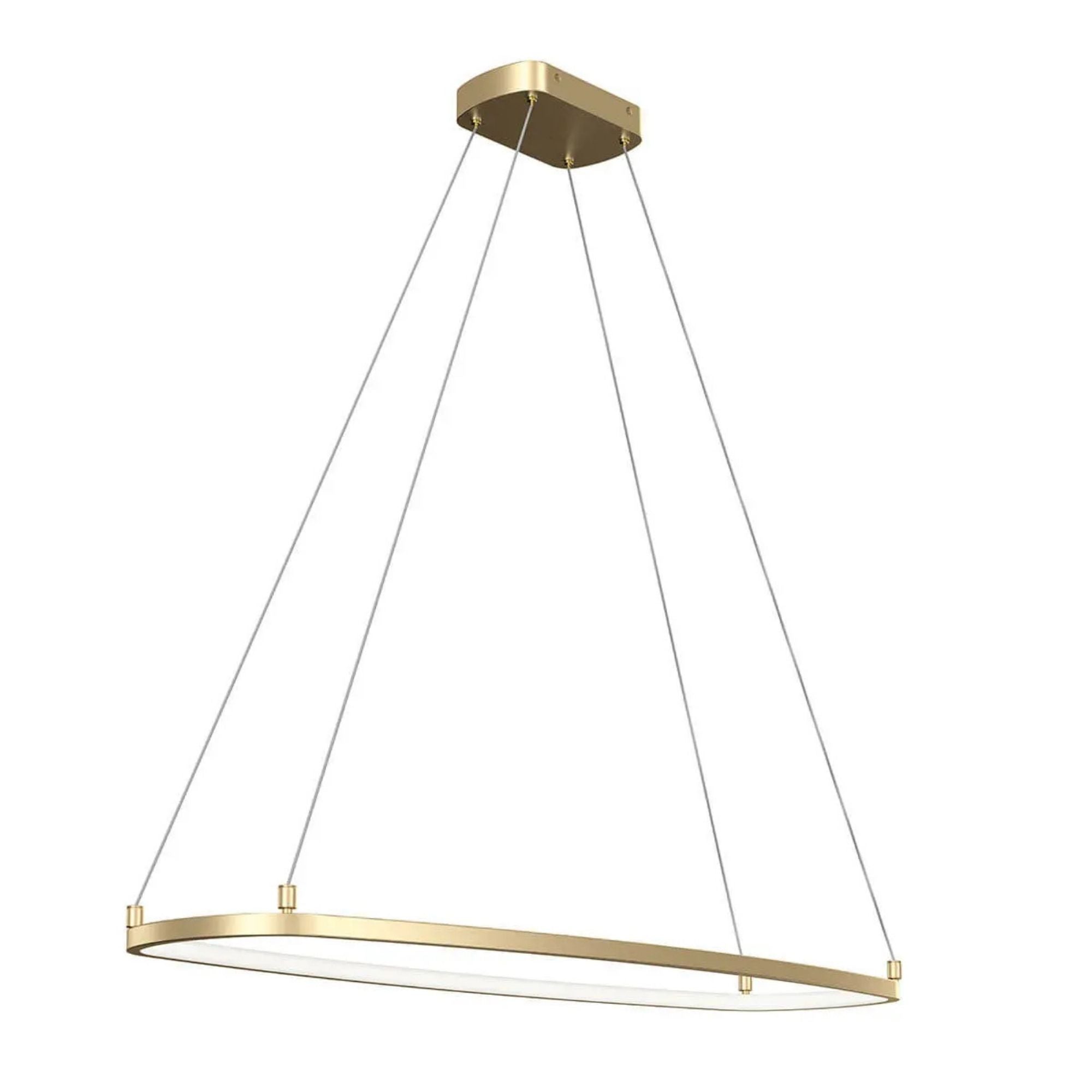 Kichler Koloa 41 in. LED Linear Chandelier, Champagne Gold