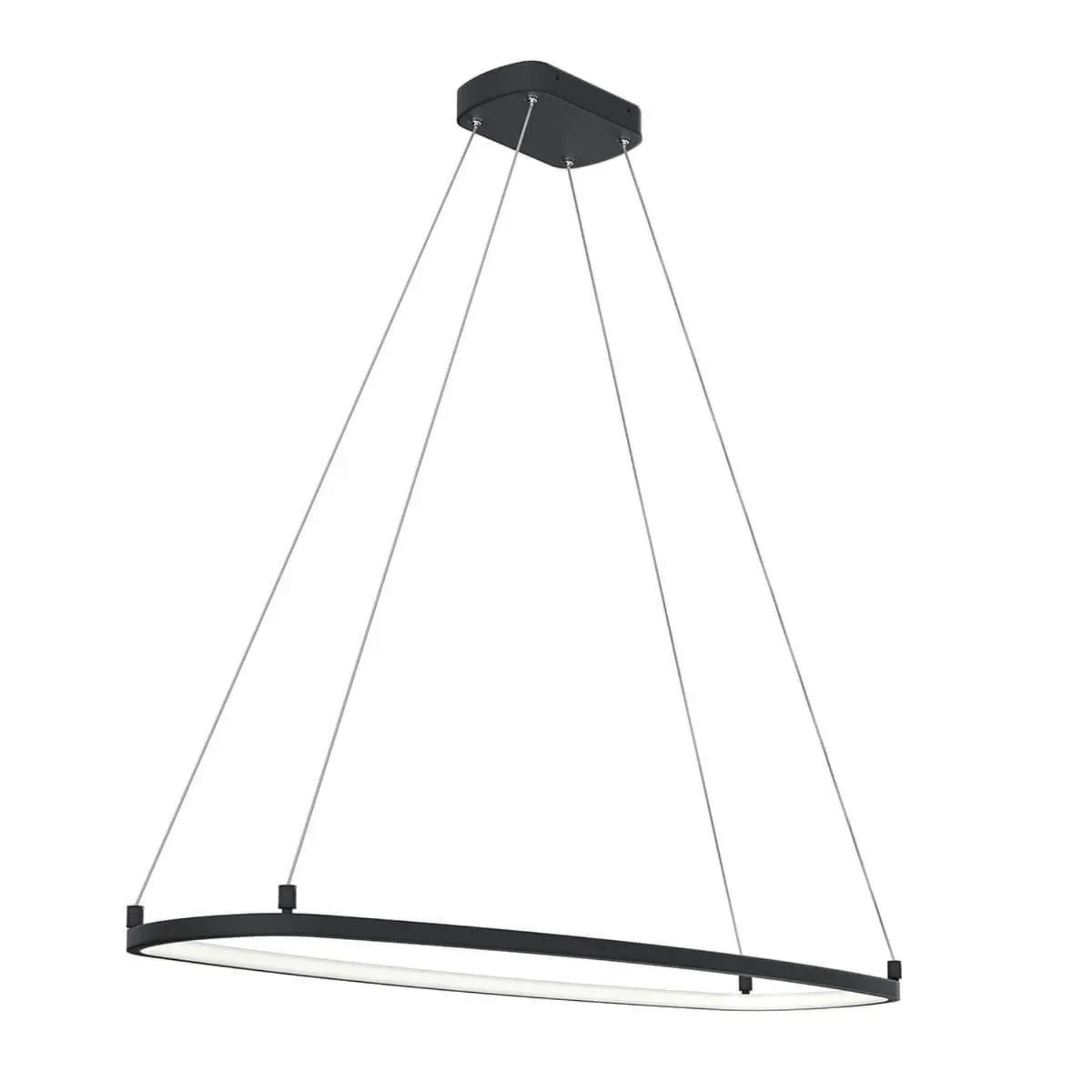 Kichler Koloa 41 in. LED Linear Chandelier, Matte Black