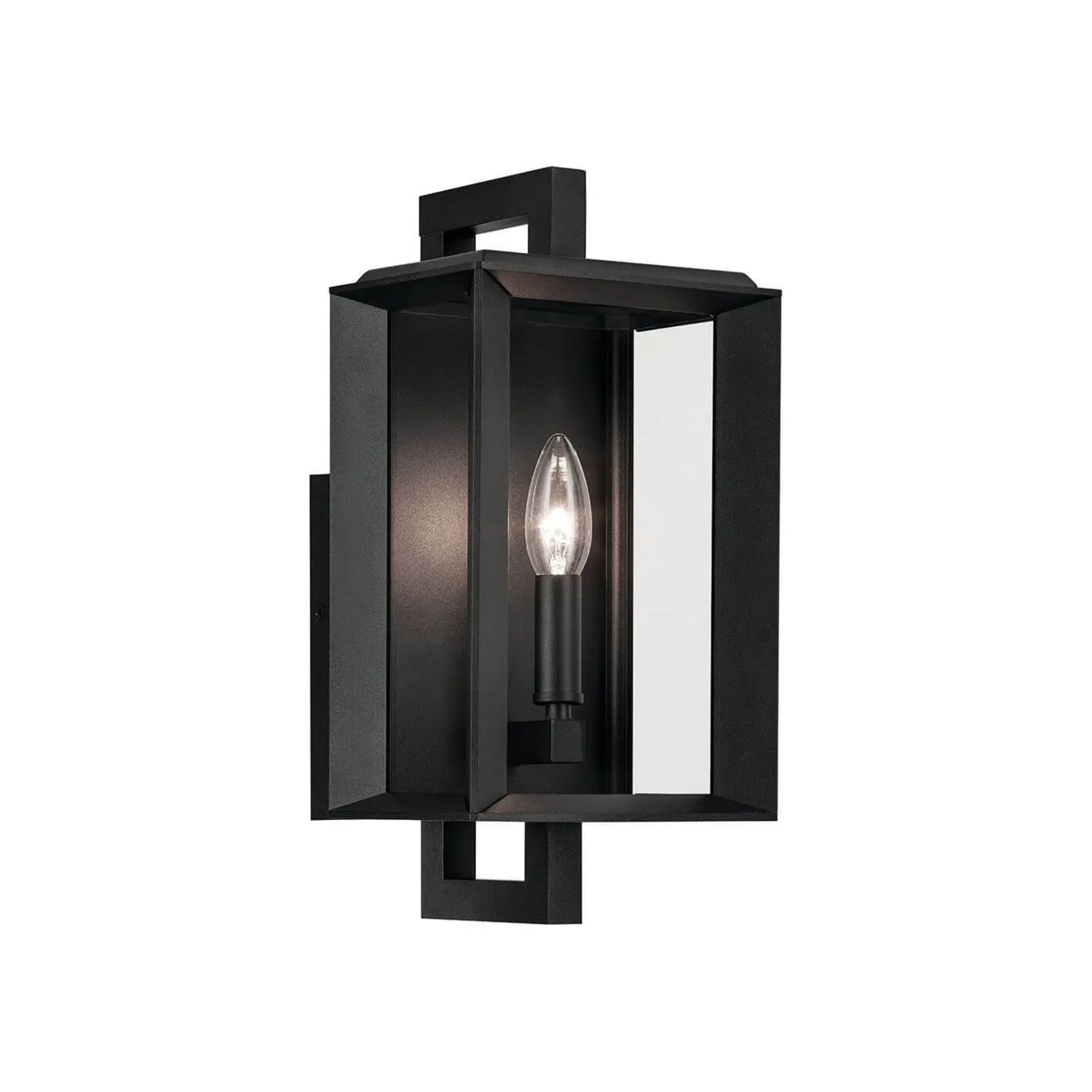 Kroft 14" Outdoor Wall Light, Textured Black Finish