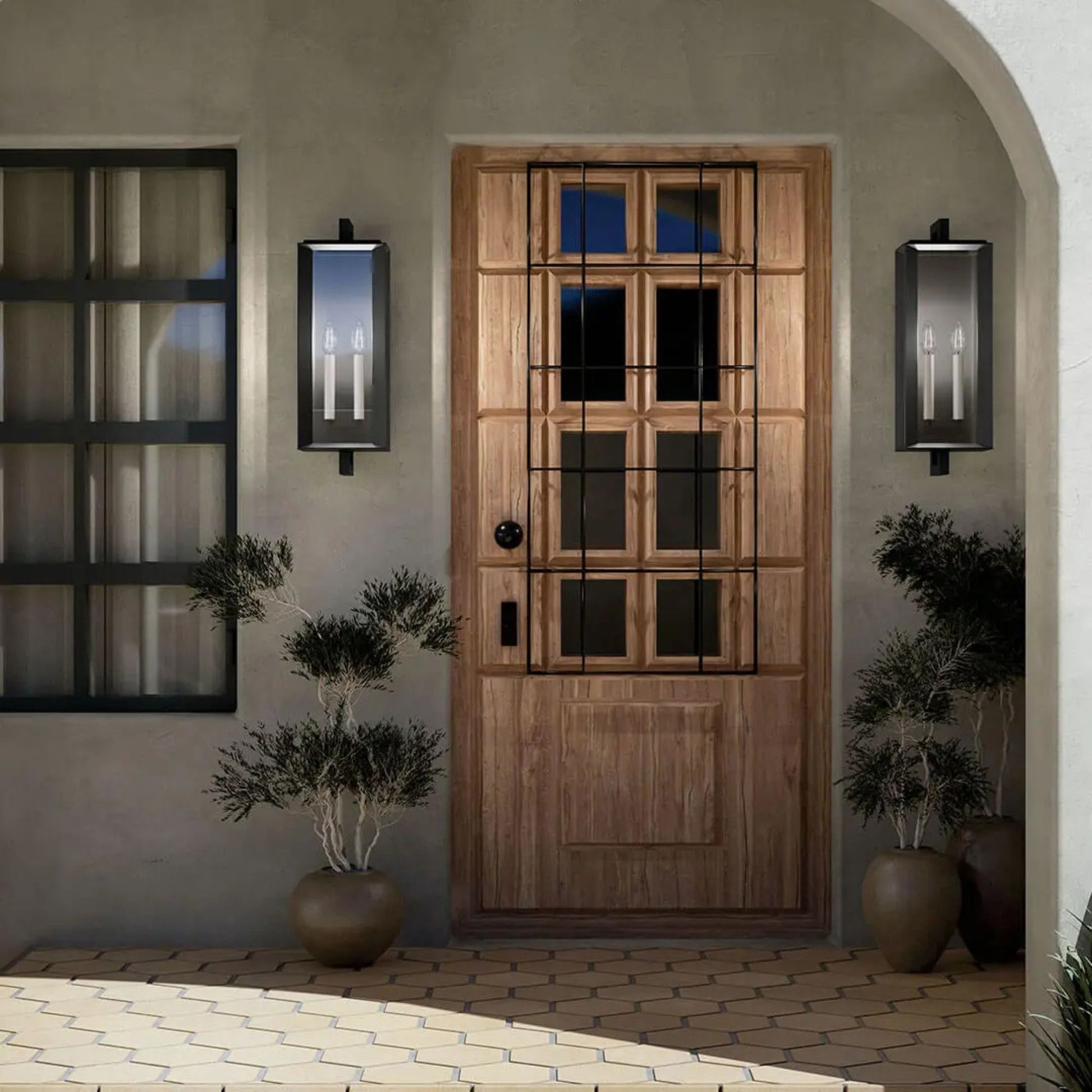 Kichler Lighting - Kroft 28" 2-Light Outdoor Wall Light, Textured Black Finish | Bees Lighting