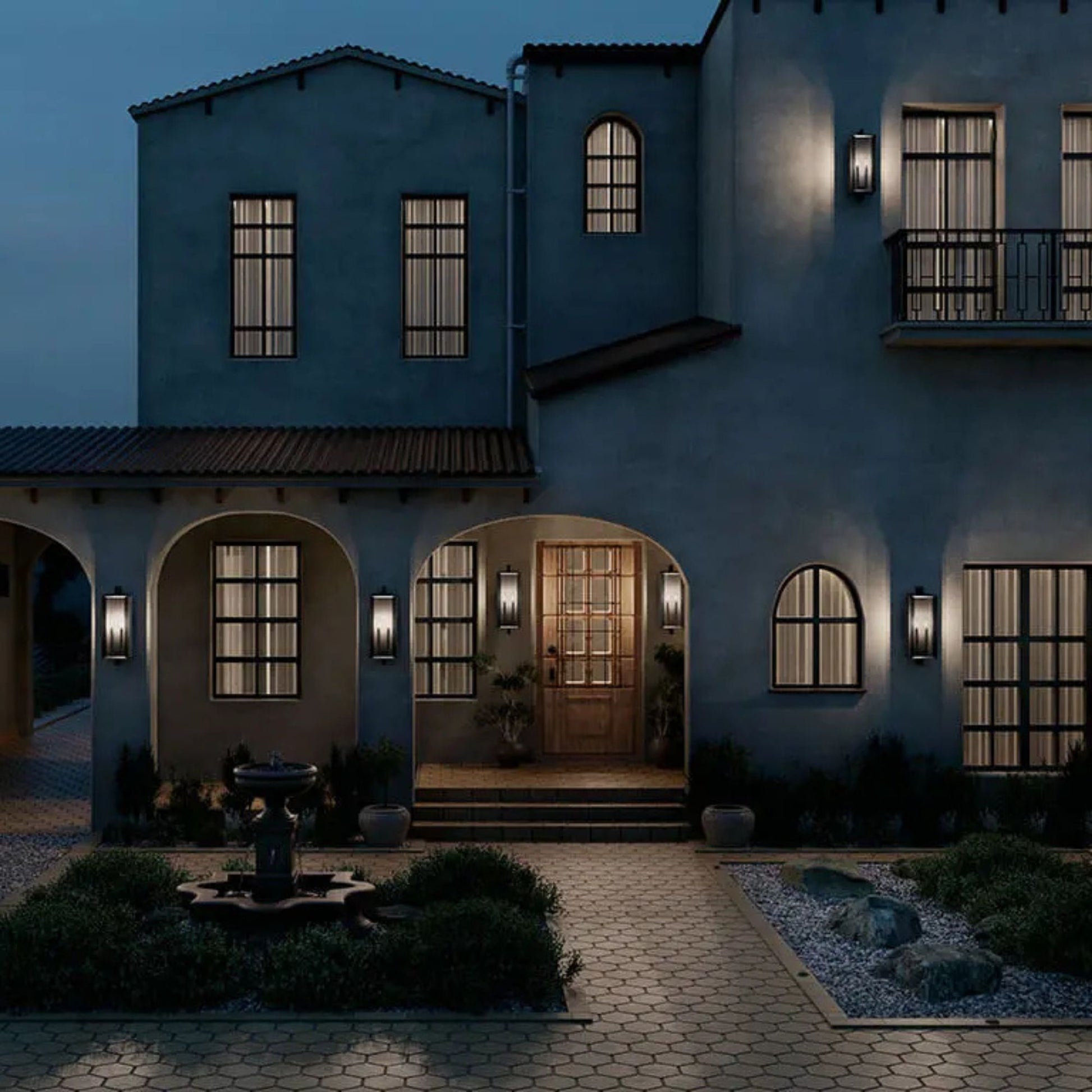 Kichler Lighting - Kroft 28" 2-Light Outdoor Wall Light, Textured Black Finish | Bees Lighting