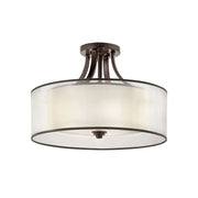 Lacey 20" 4-Light Semi-Flush Mount, Mission Bronze Finish