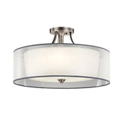 Lacey 28" 5-Light Semi-Flush Mount, Antique Pewter Finish