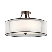 Lacey 28" 5-Light Semi-Flush Mount, Mission Bronze Finish